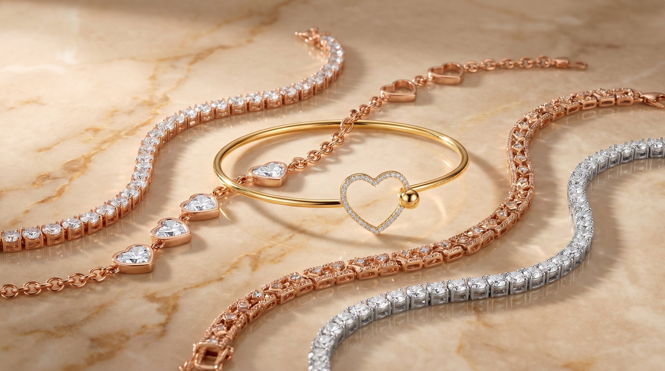 14k gold bangles - hero image