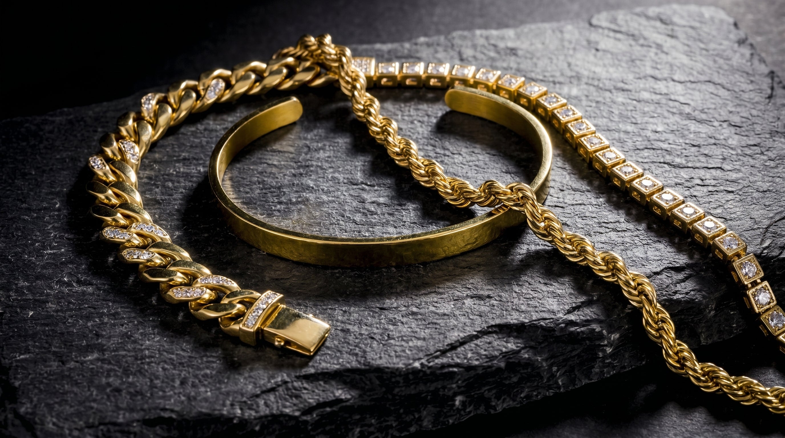 14k gold bracelets for men - hero image