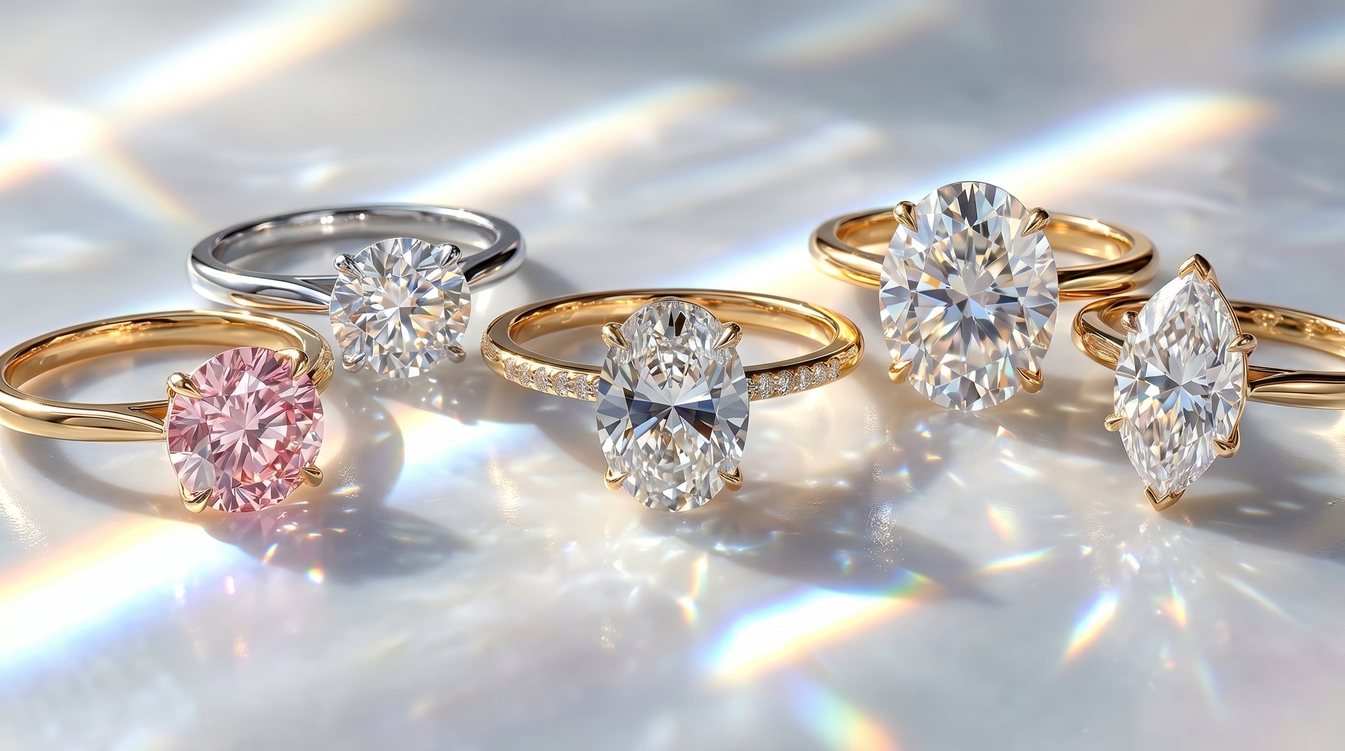 2 carat hidden halo engagement ring - hero image