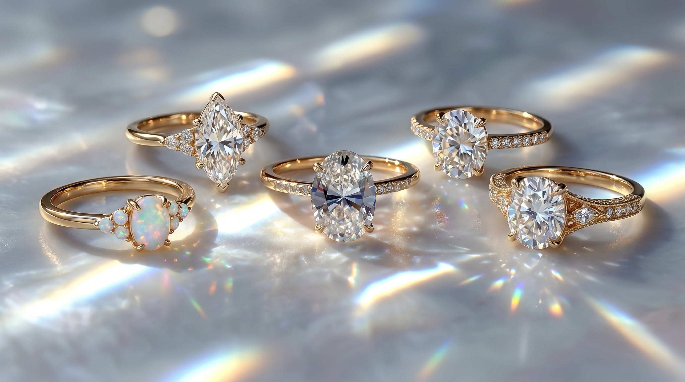 3 carat moissanite marquise ring - hero image