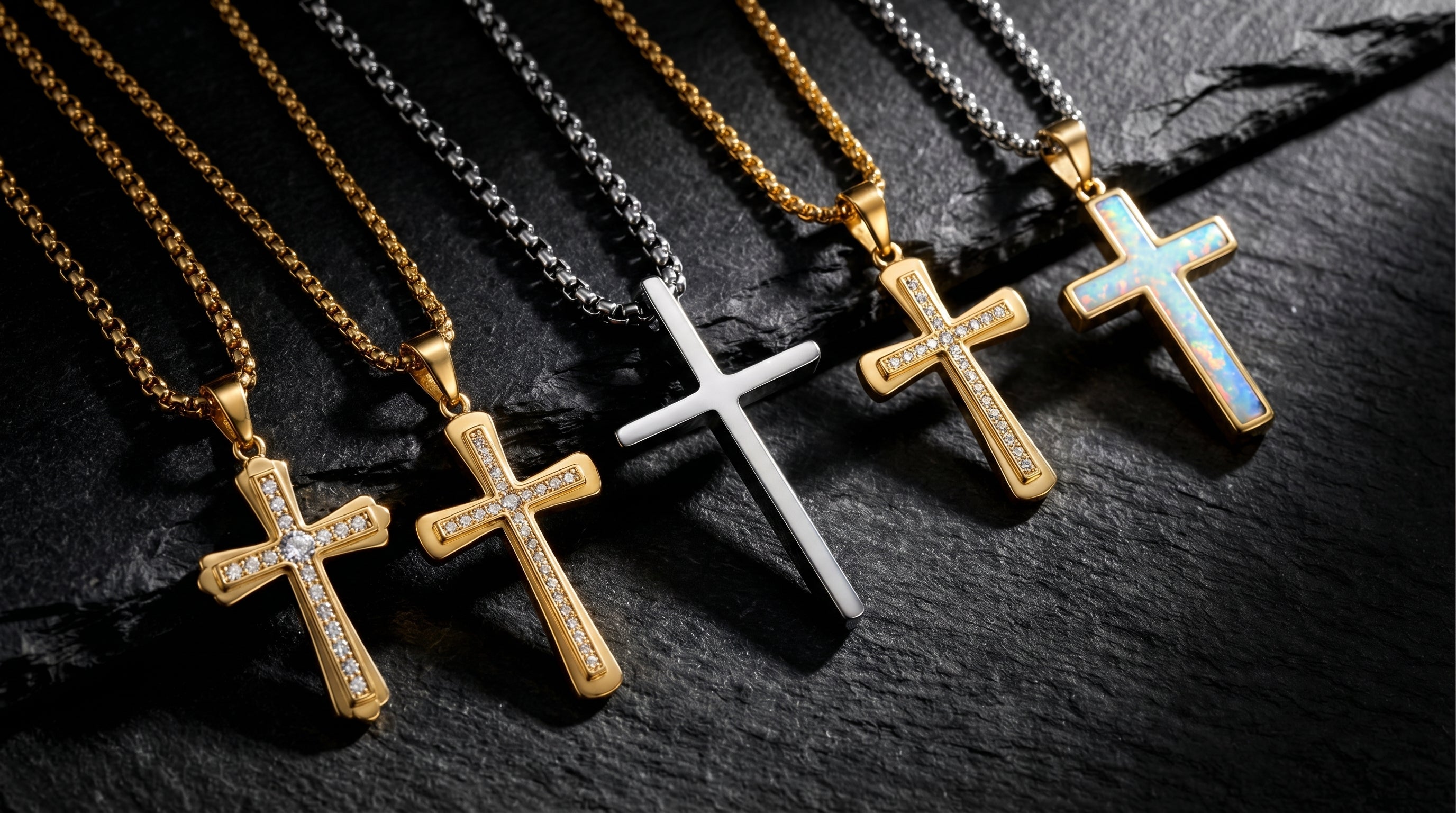 men's gold chain with pendant - hero image