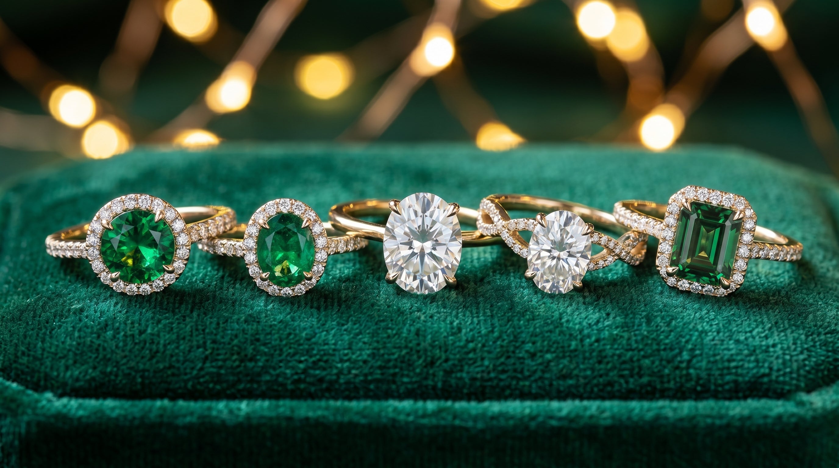 natural emerald engagement rings - hero image