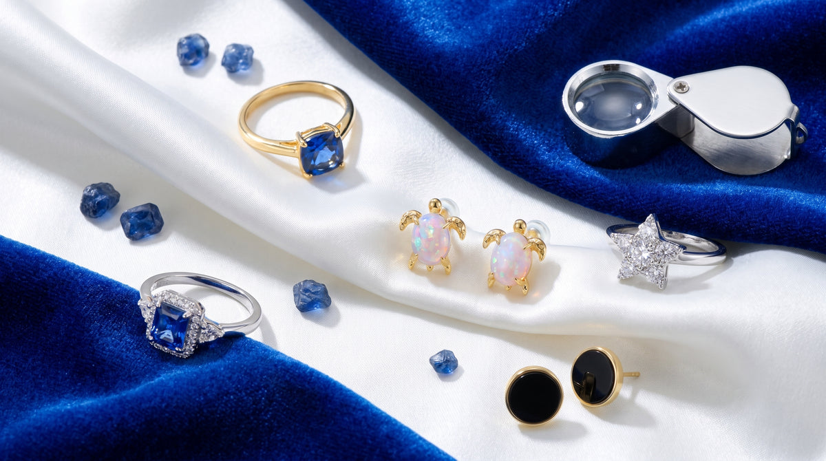 sapphire ring real editorial image