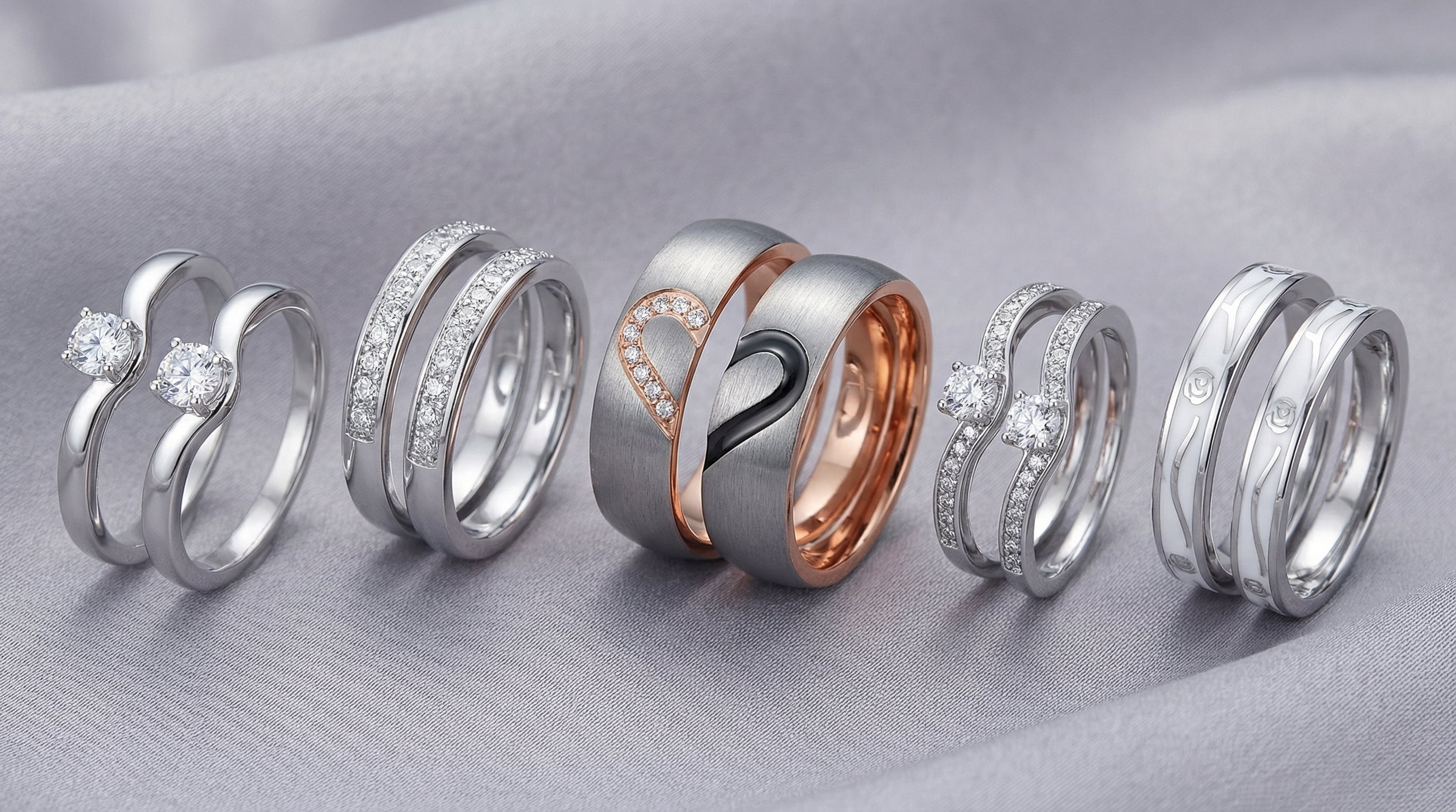 sterling silver promise rings for couples - hero image