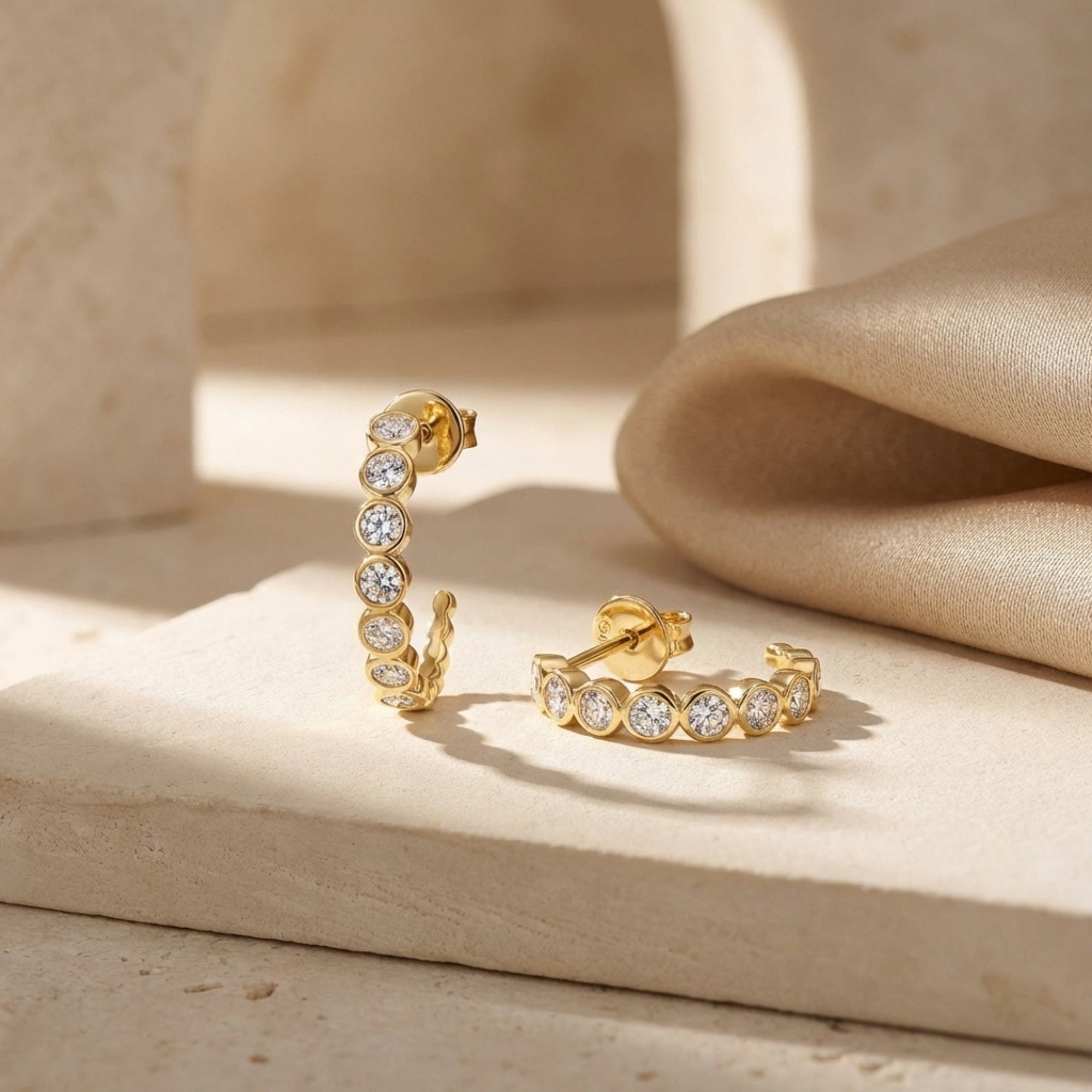 The Serenade Moissanite Hoop Earrings