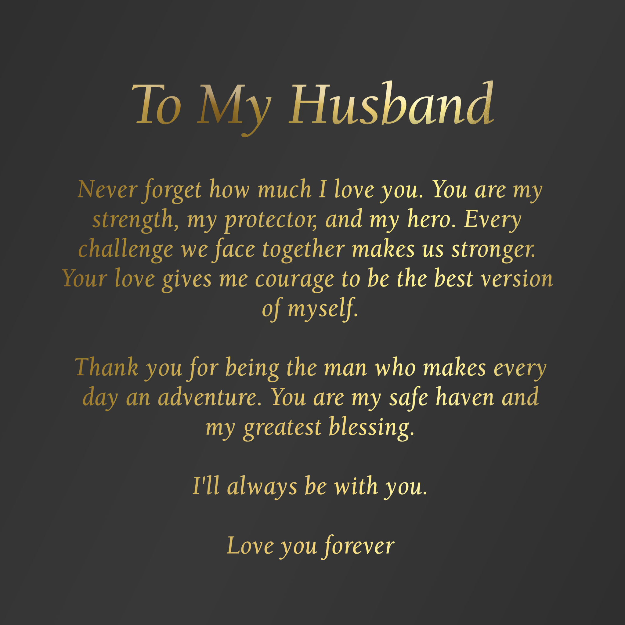 To My Husband - Gold - View 4