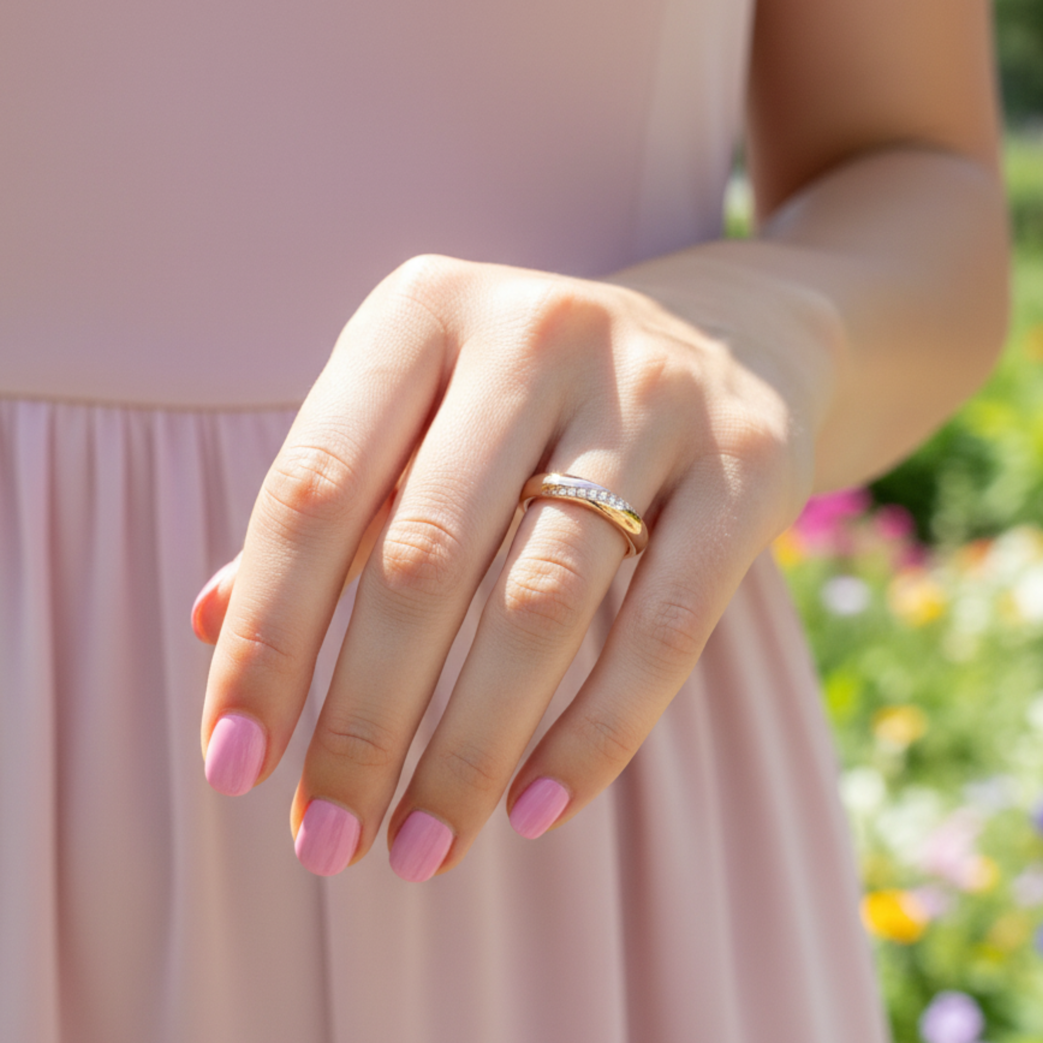 The Faceted Pavé Couples Rings - View 4