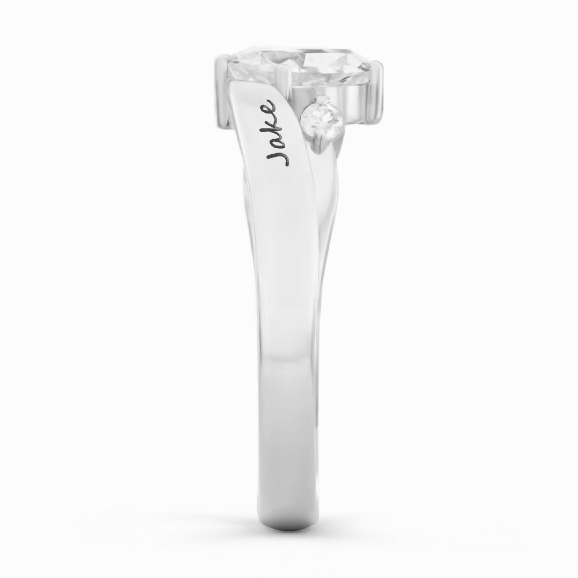 刻印入りゴールド ダブルハート プロミスリング