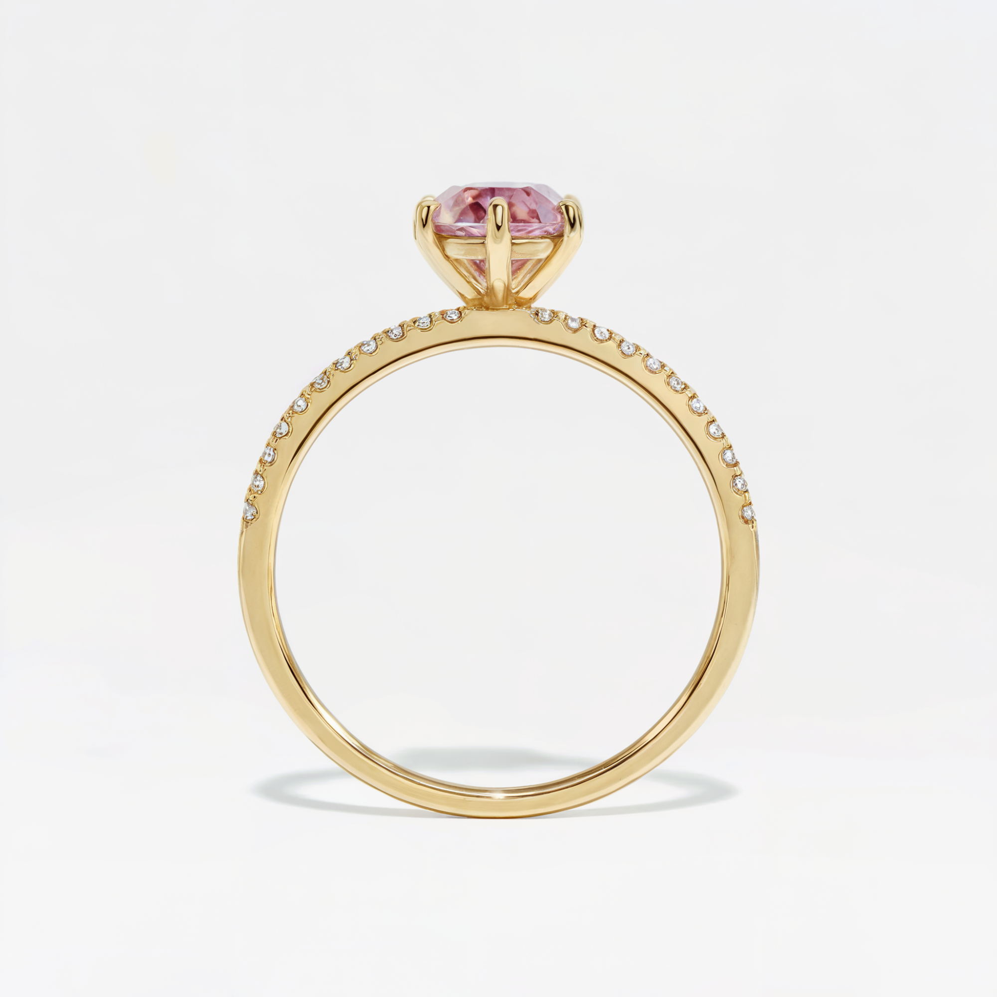 ハートカット モアサナイト エンゲージリング