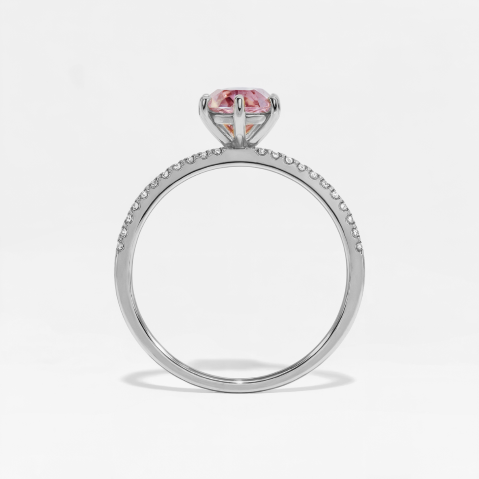 ハートカット モアサナイト エンゲージリング