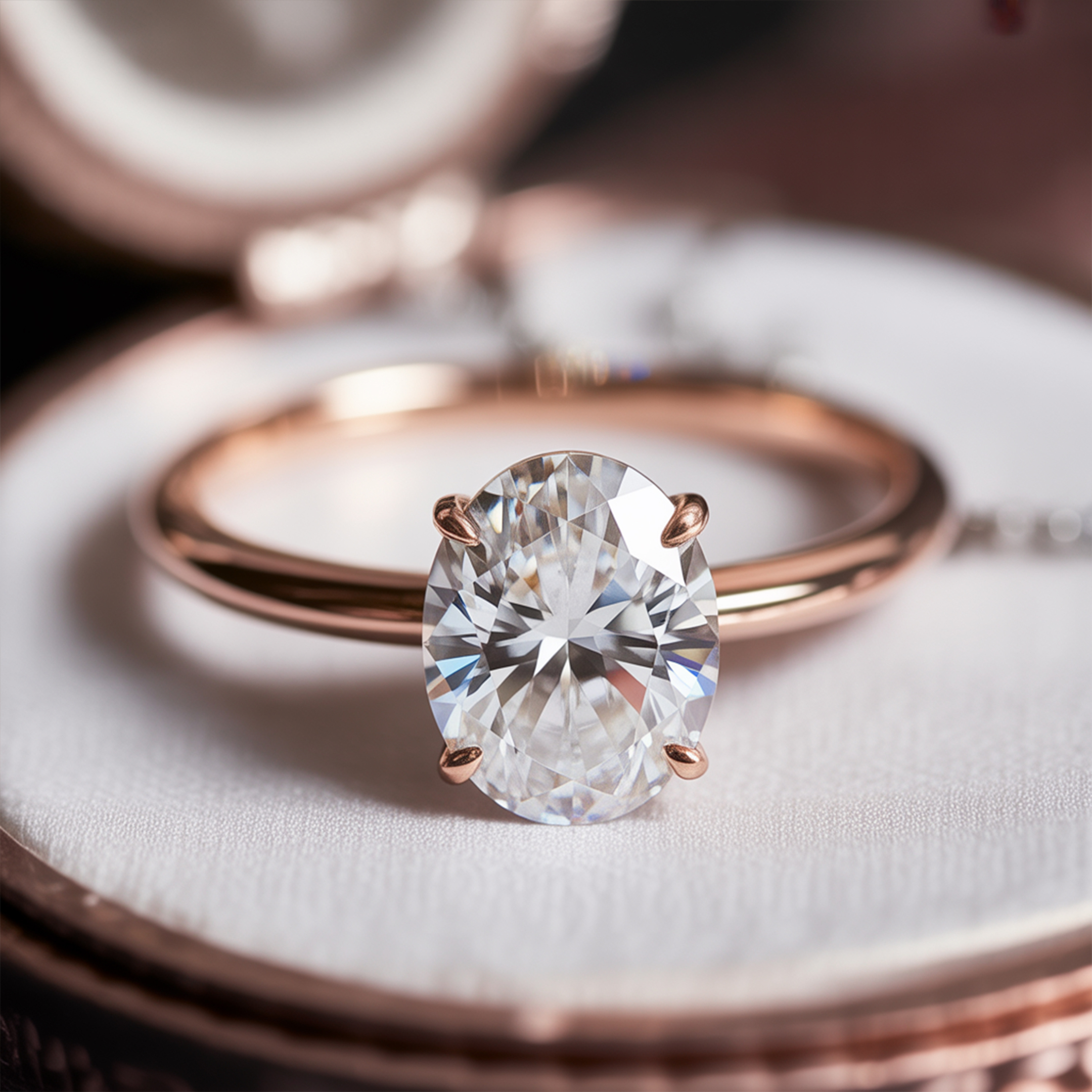 The Luna - ソリティアモアッサナイトリング