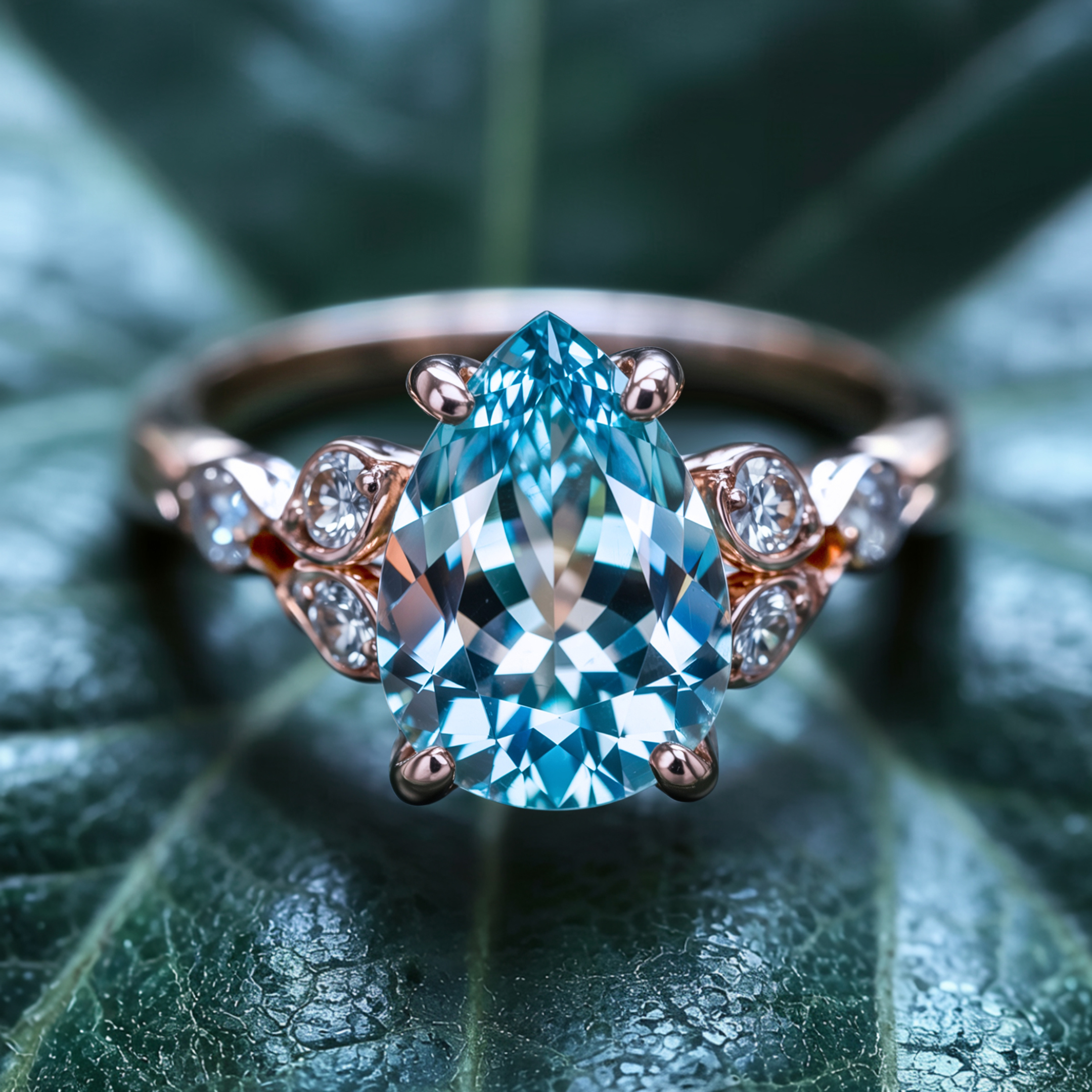 カタリナ ペアカット モアサナイトリング