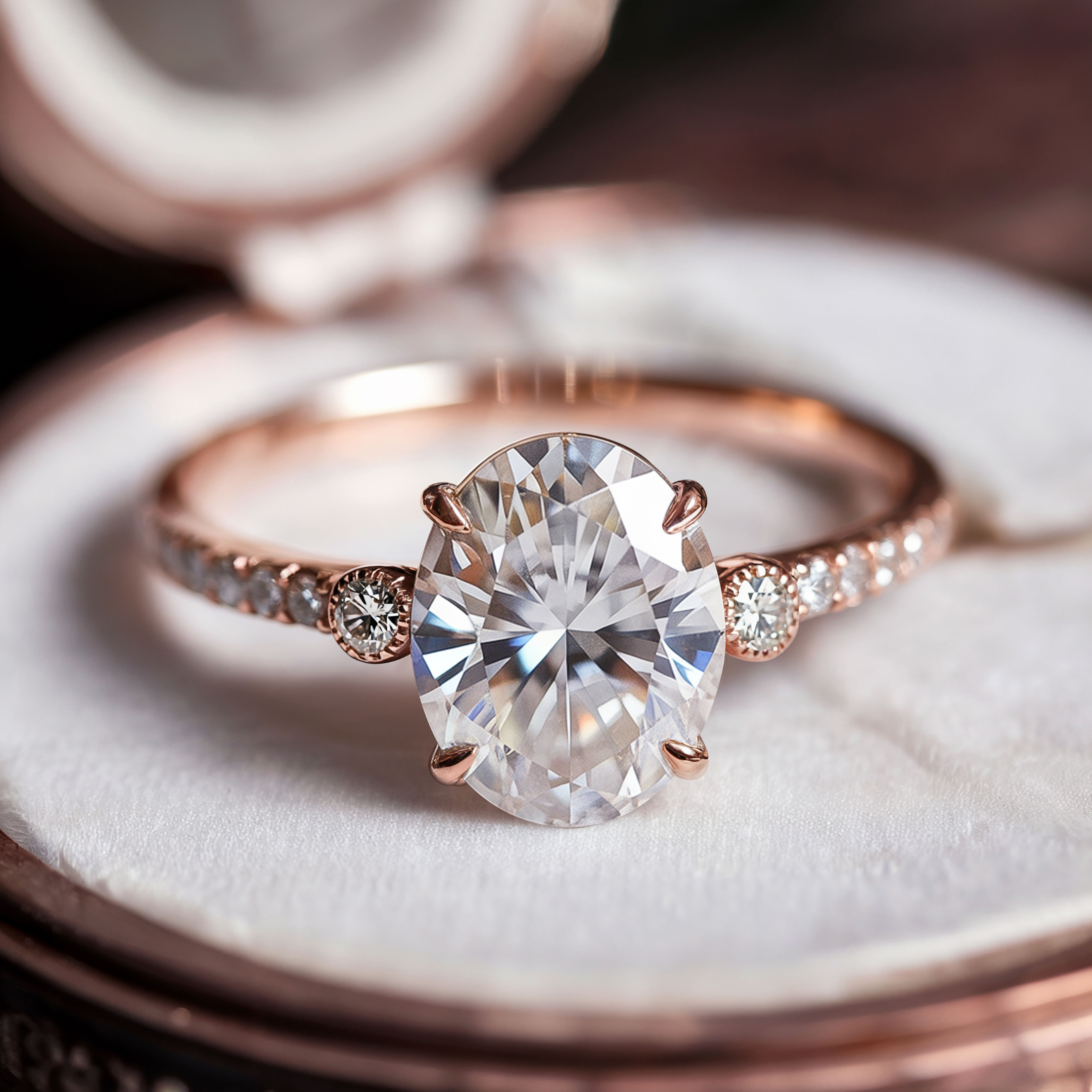 ルナ 3CT モアッサナイトリング