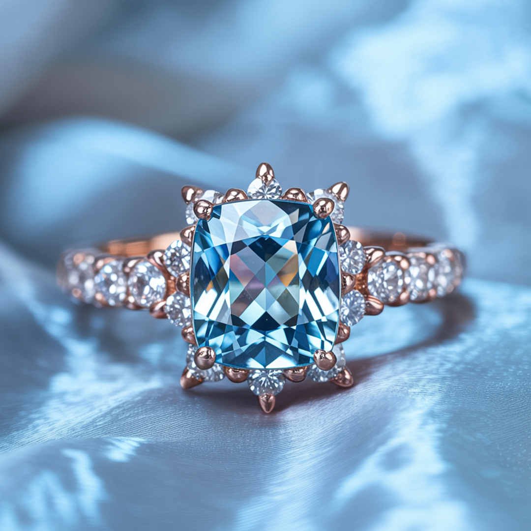 カテリーナ クッションカット モアッサナイトリング