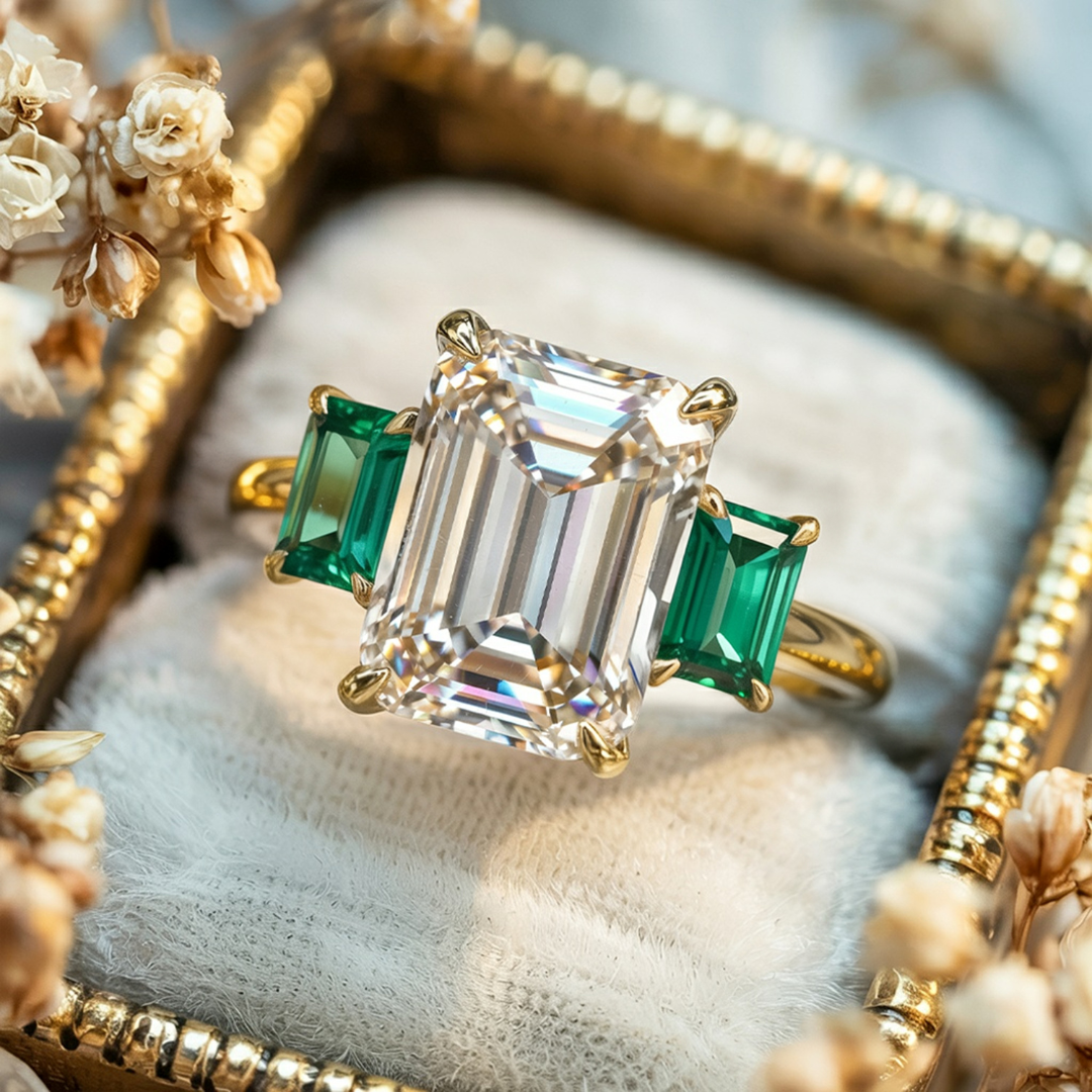 ベラ・ジュエル – スリーストーン モアッサナイトリング