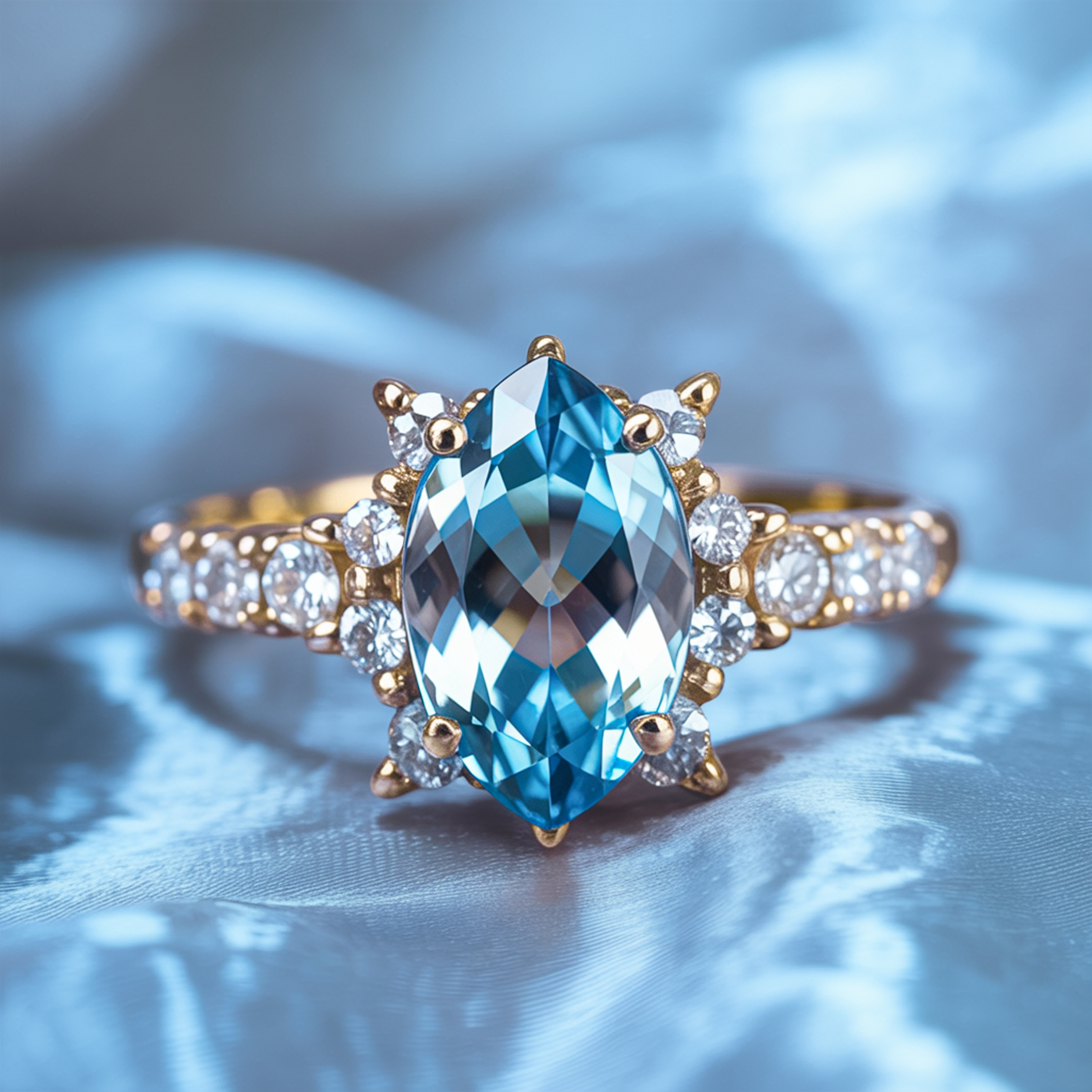 カテリーナ マルキーズカット モアッサナイトリング