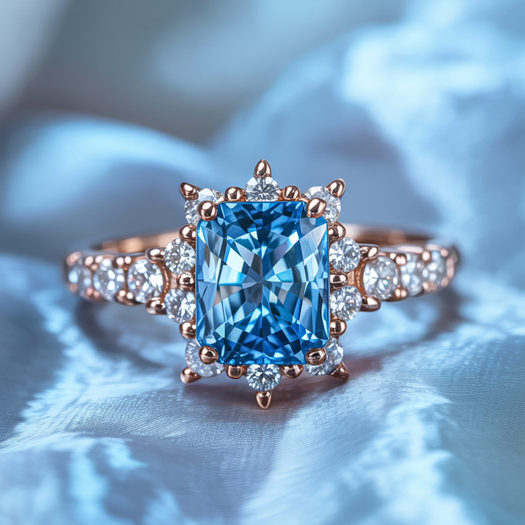 カテリーナ ラディアントカット モアッサナイトリング