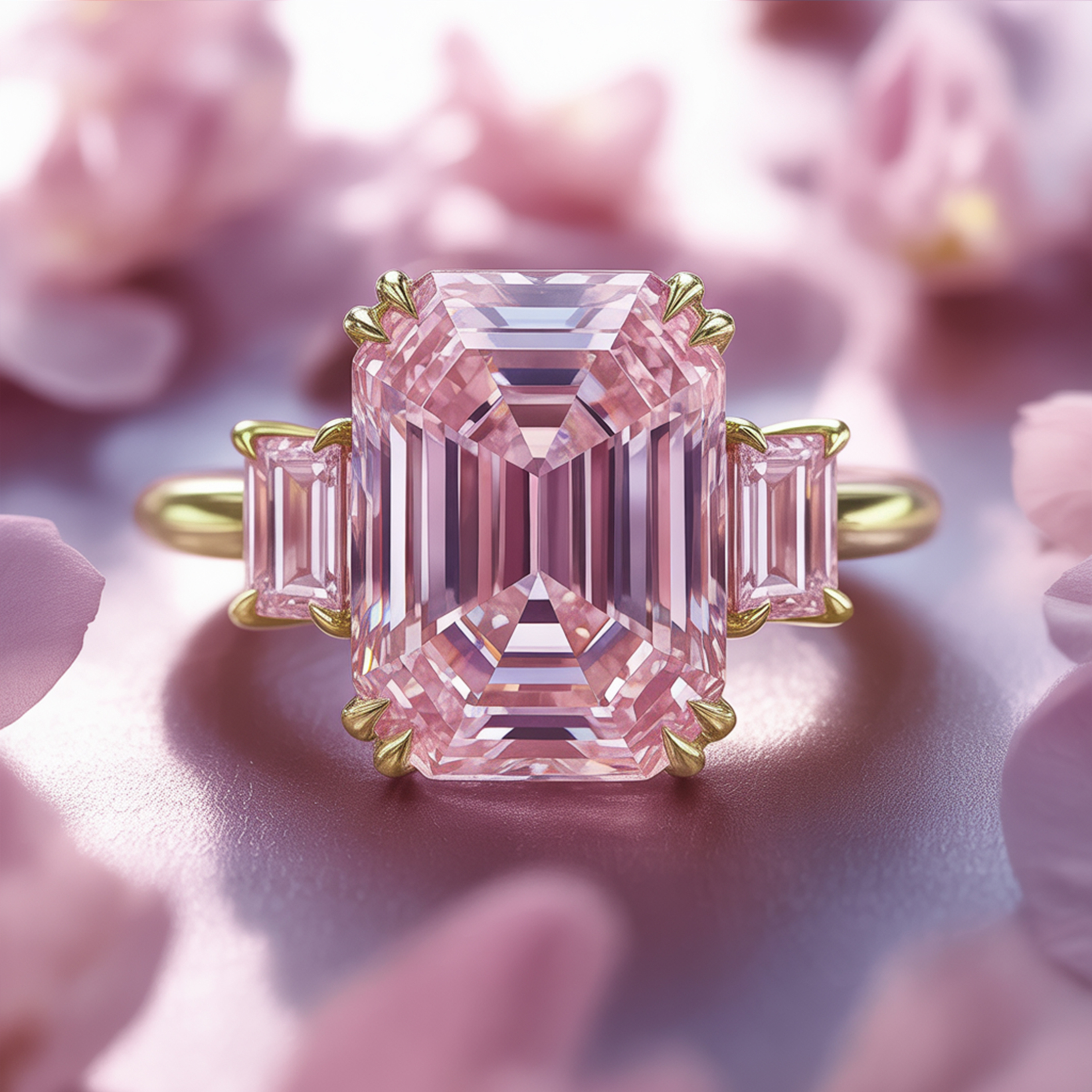 カミラ - スリーストーン モアッサナイトリング