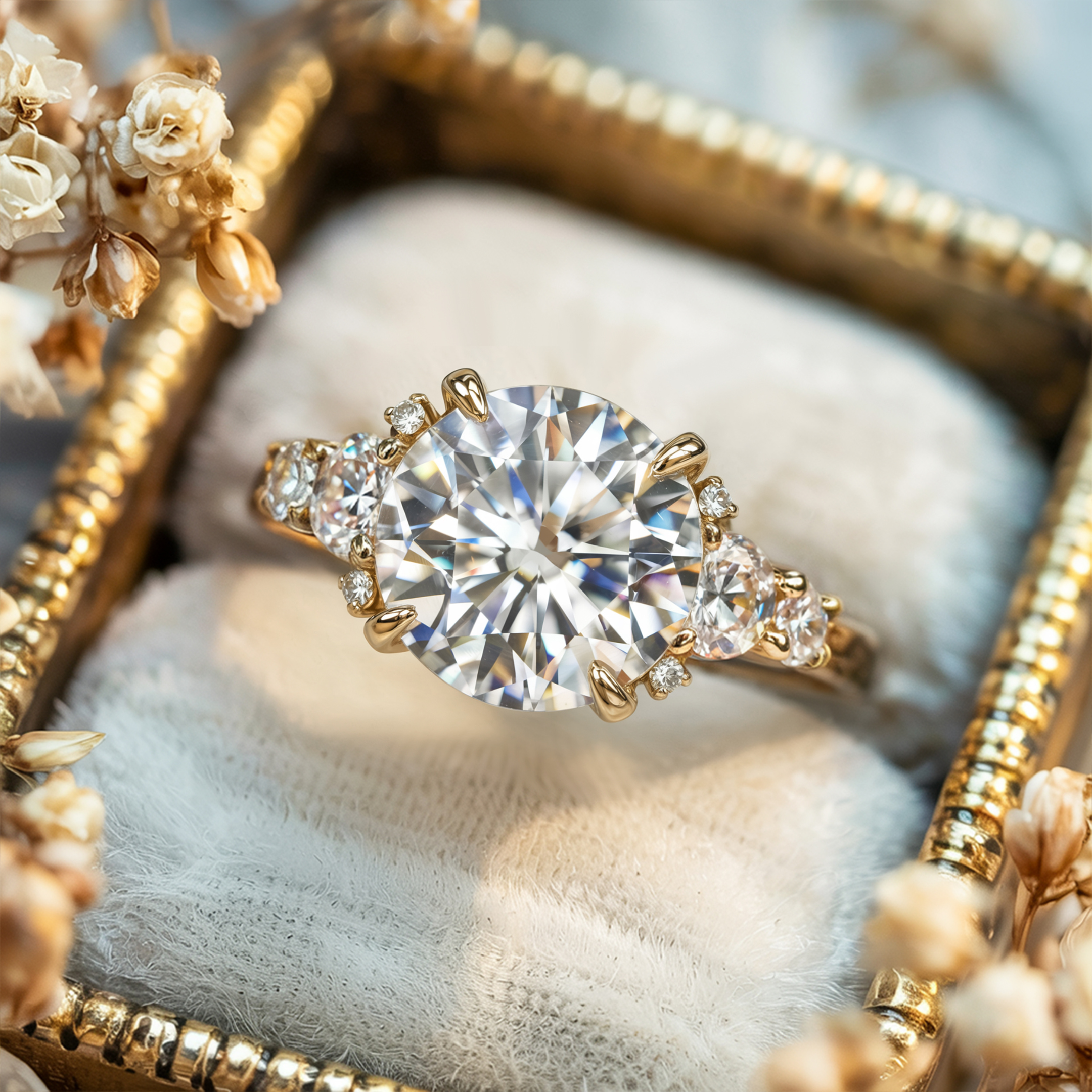 ベラ ジュエル ラウンドカット モアサナイトリング