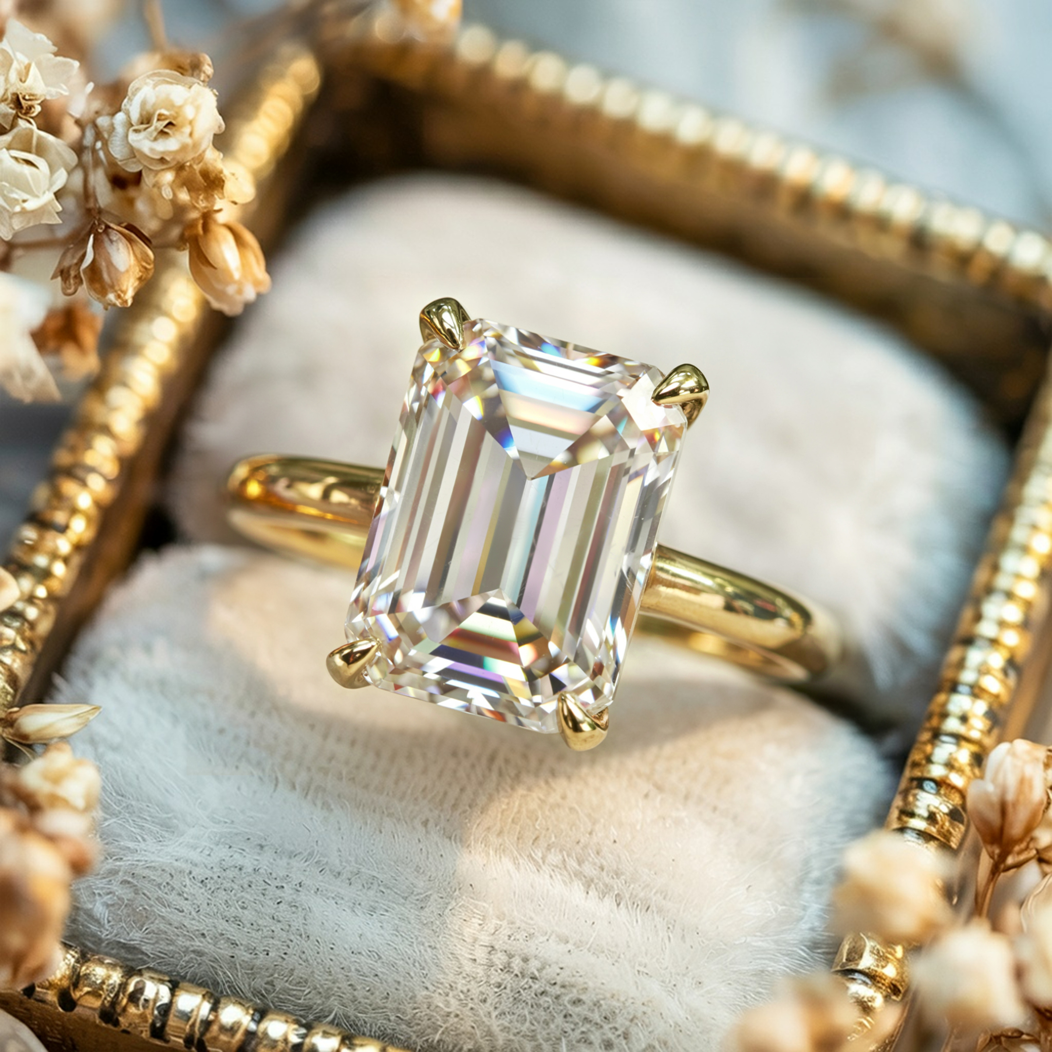 ベラジュエル – ソリティア モアッサナイトリング