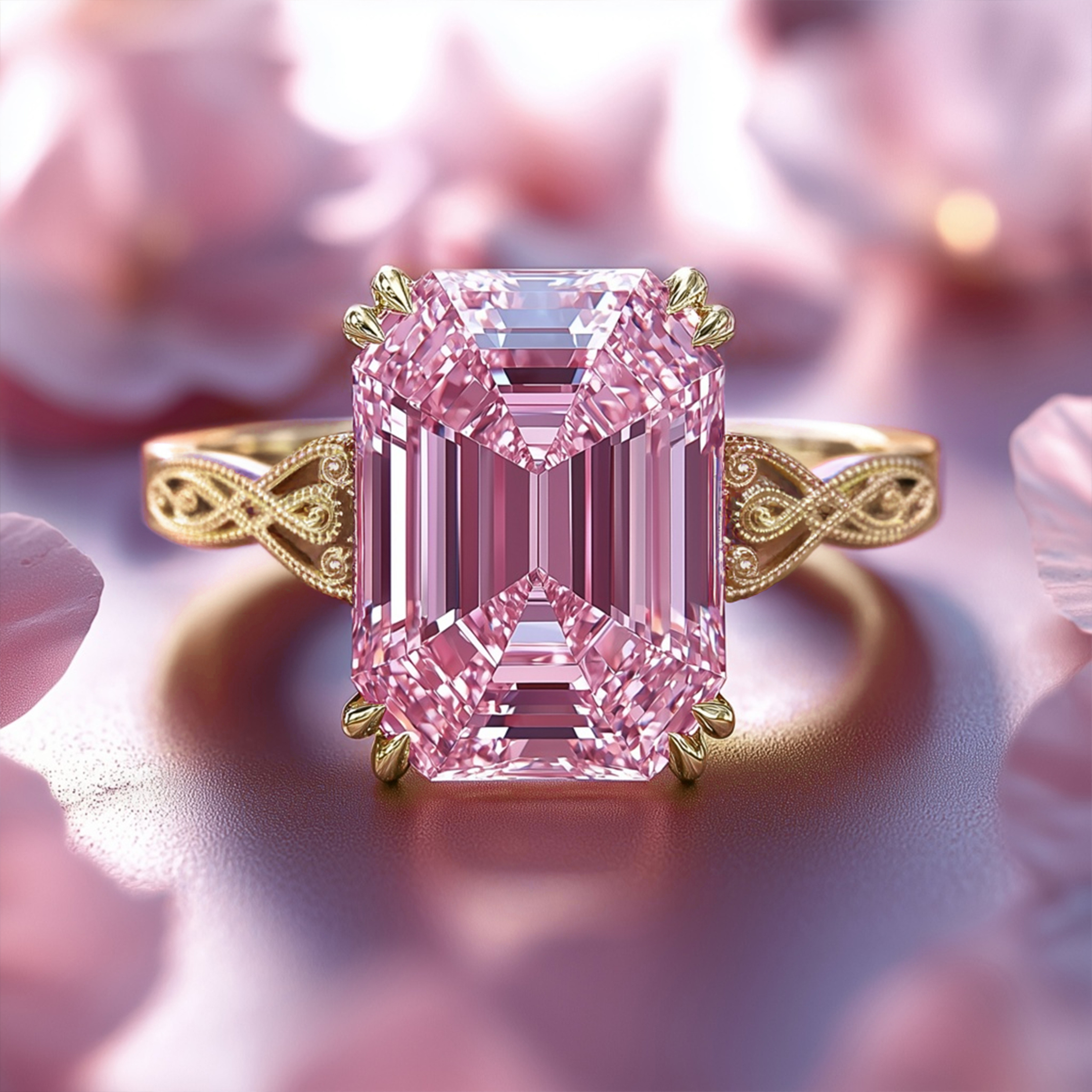 カミラ - ヴィンテージ モアッサナイトリング