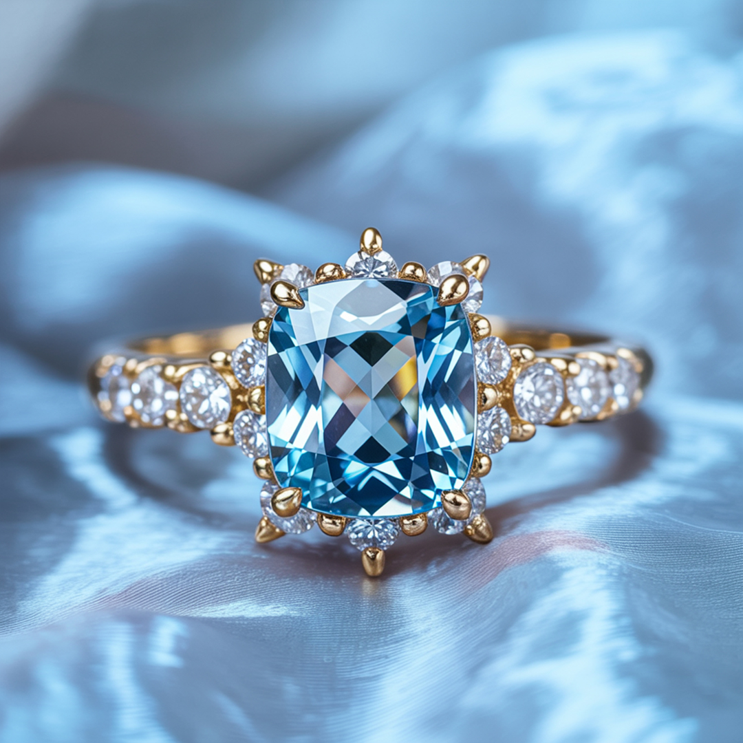 カテリーナ クッションカット モアッサナイトリング