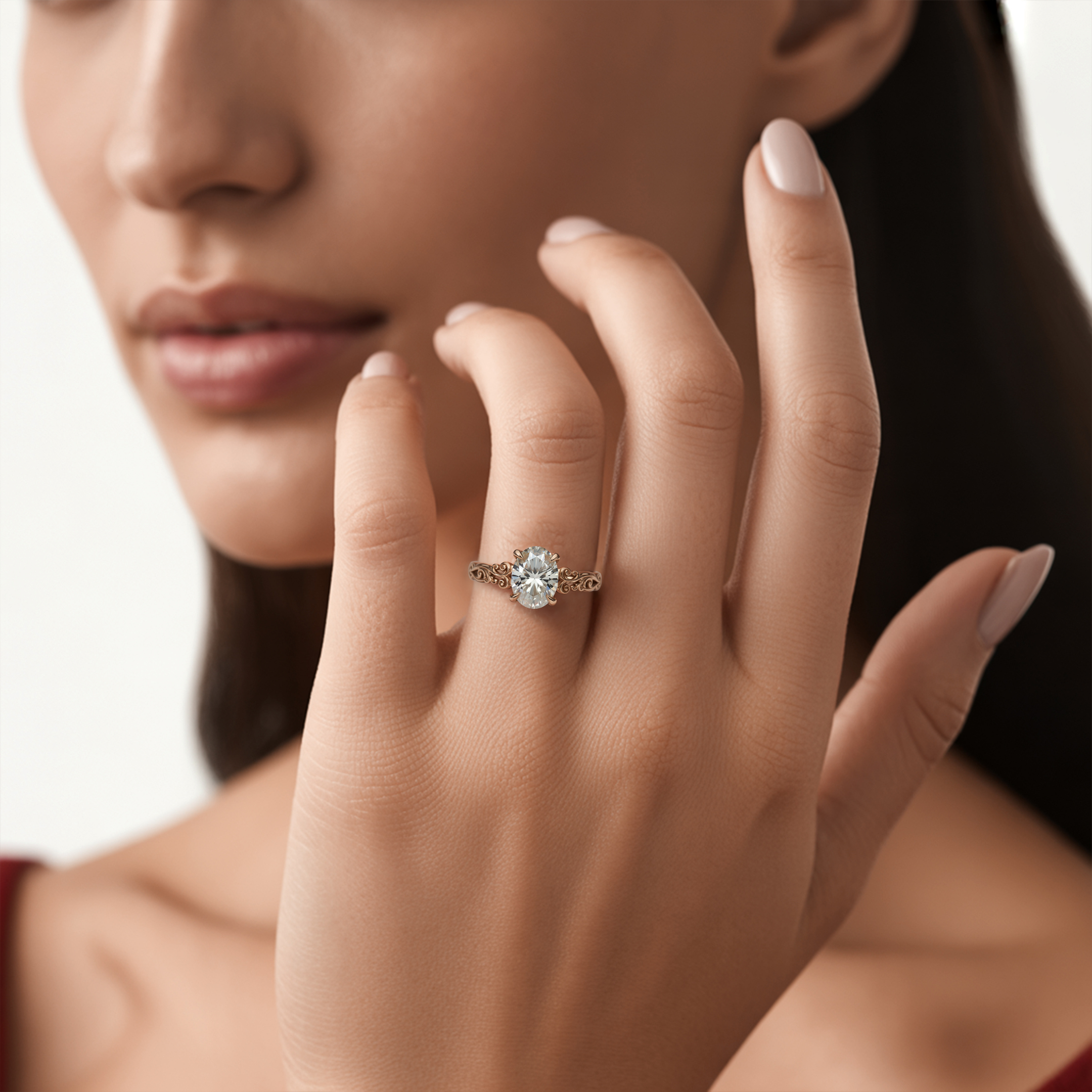 セレスティン - ヴィンテージ モアッサナイトリング