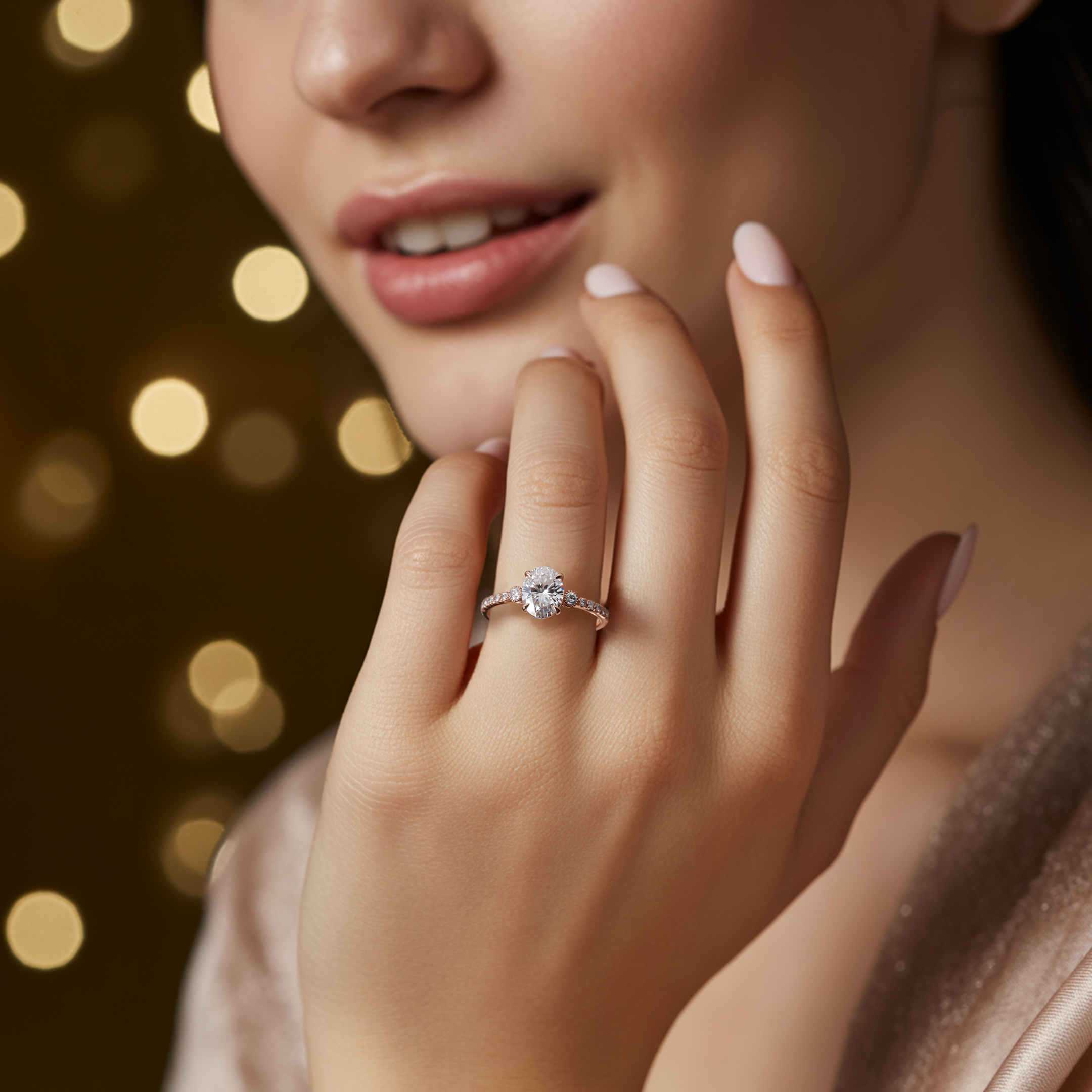 The Luna 1CT Moissanite Ring