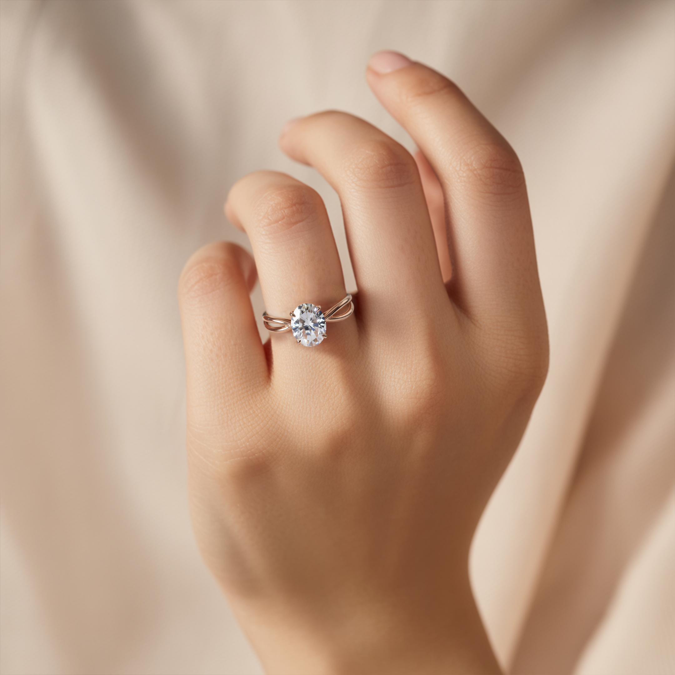 ルナ - インフィニティ モアサナイトリング