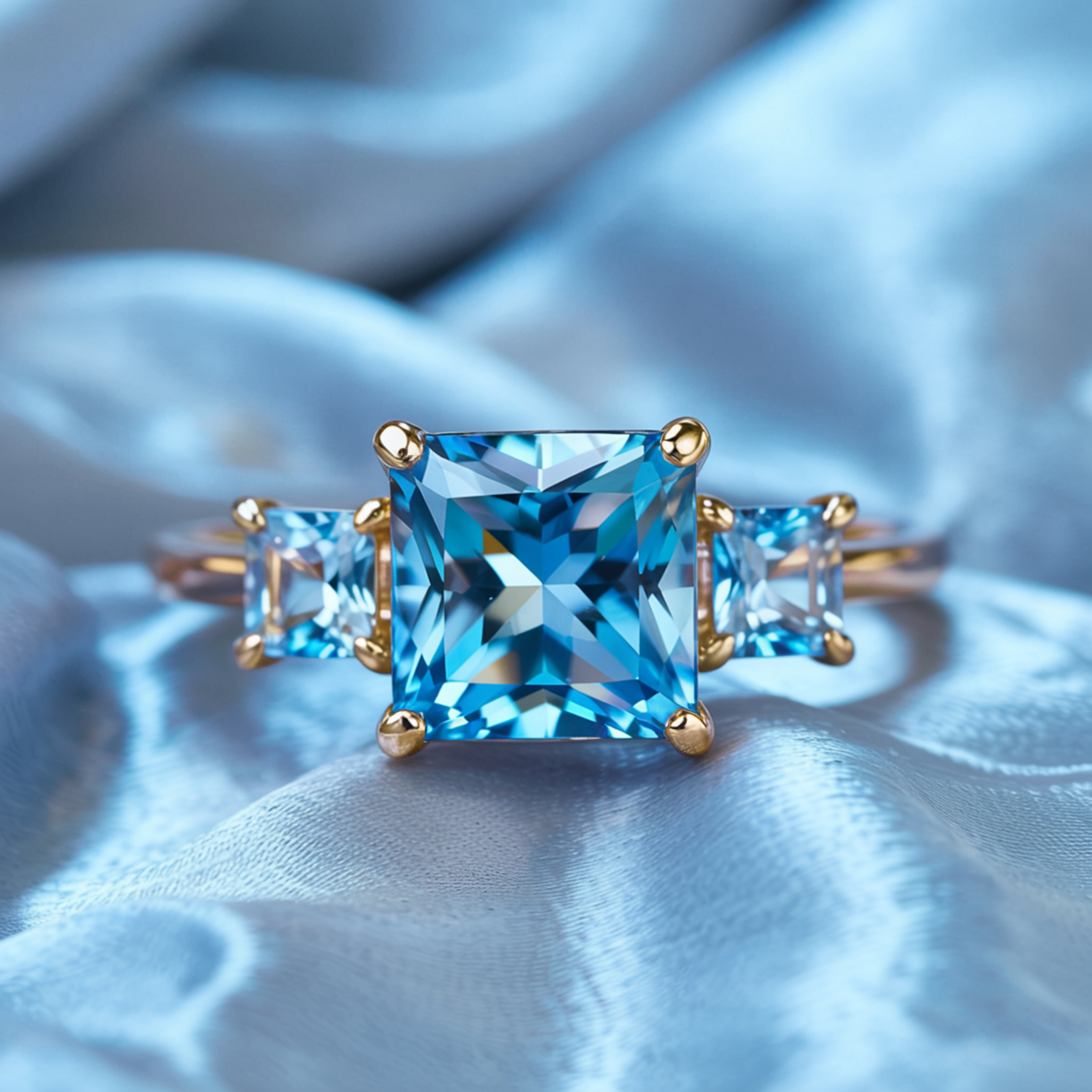 カテリーナ – スリーストーン モアッサナイトリング