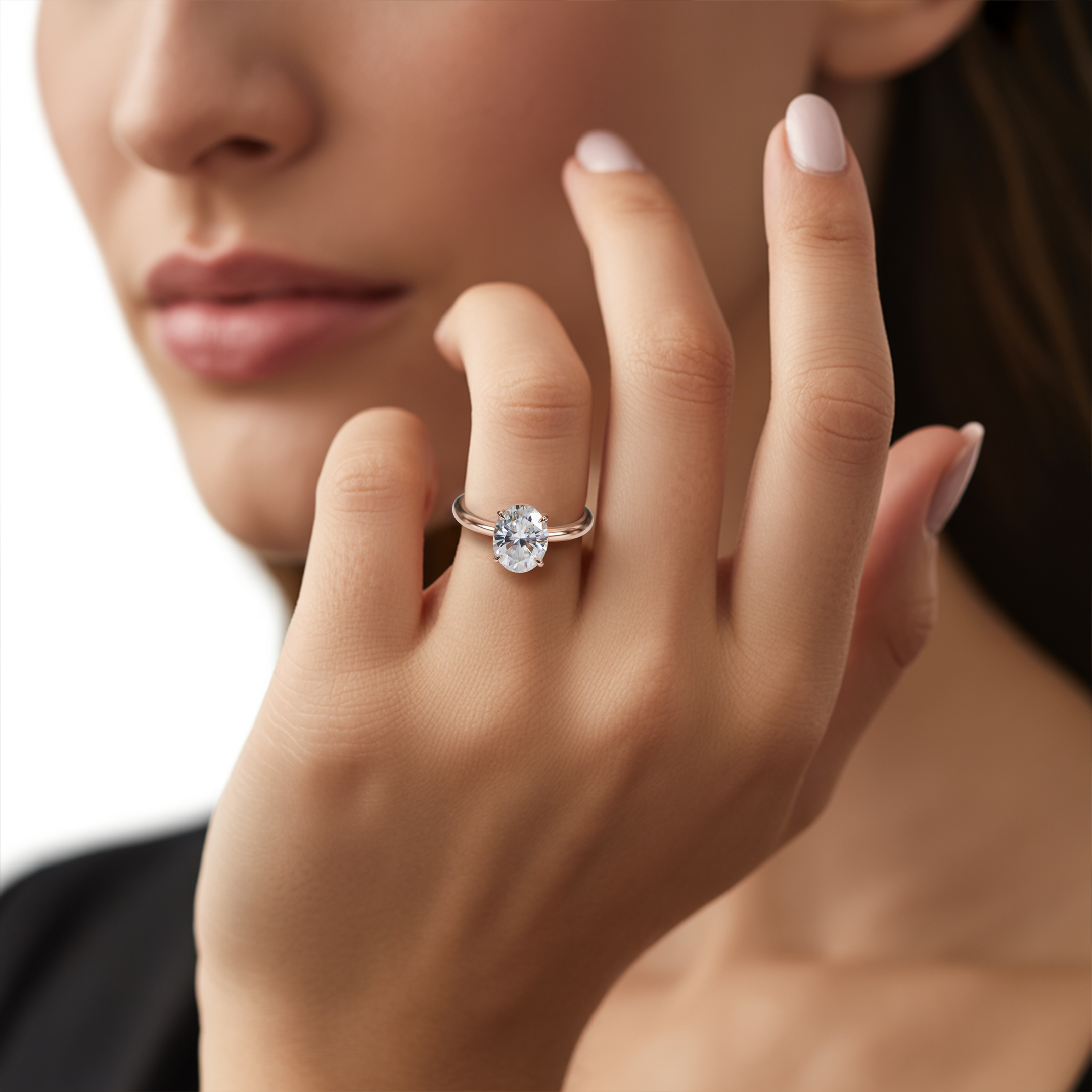 The Luna - ソリティアモアッサナイトリング