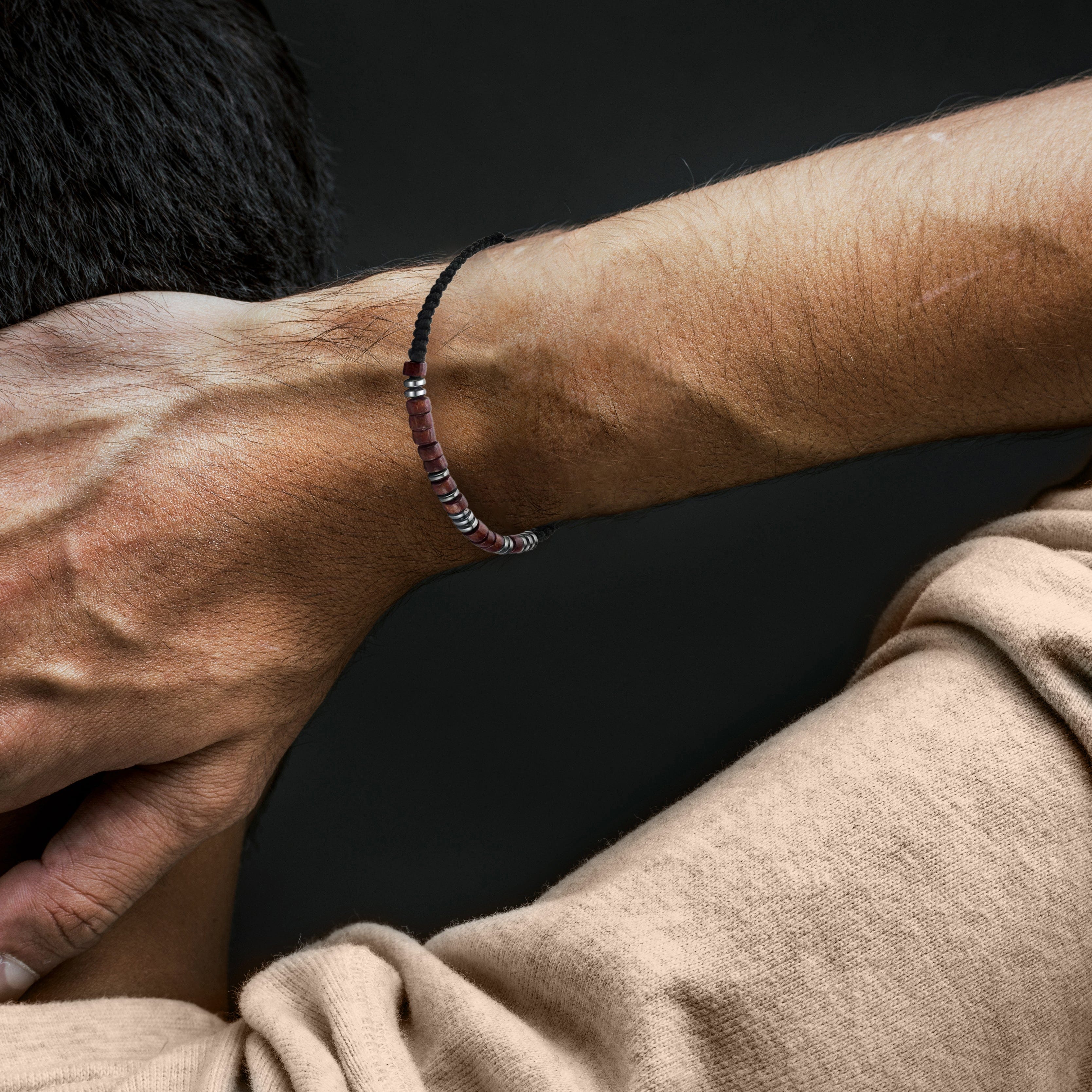 メンズ「愛してる」モールス信号ブレスレット