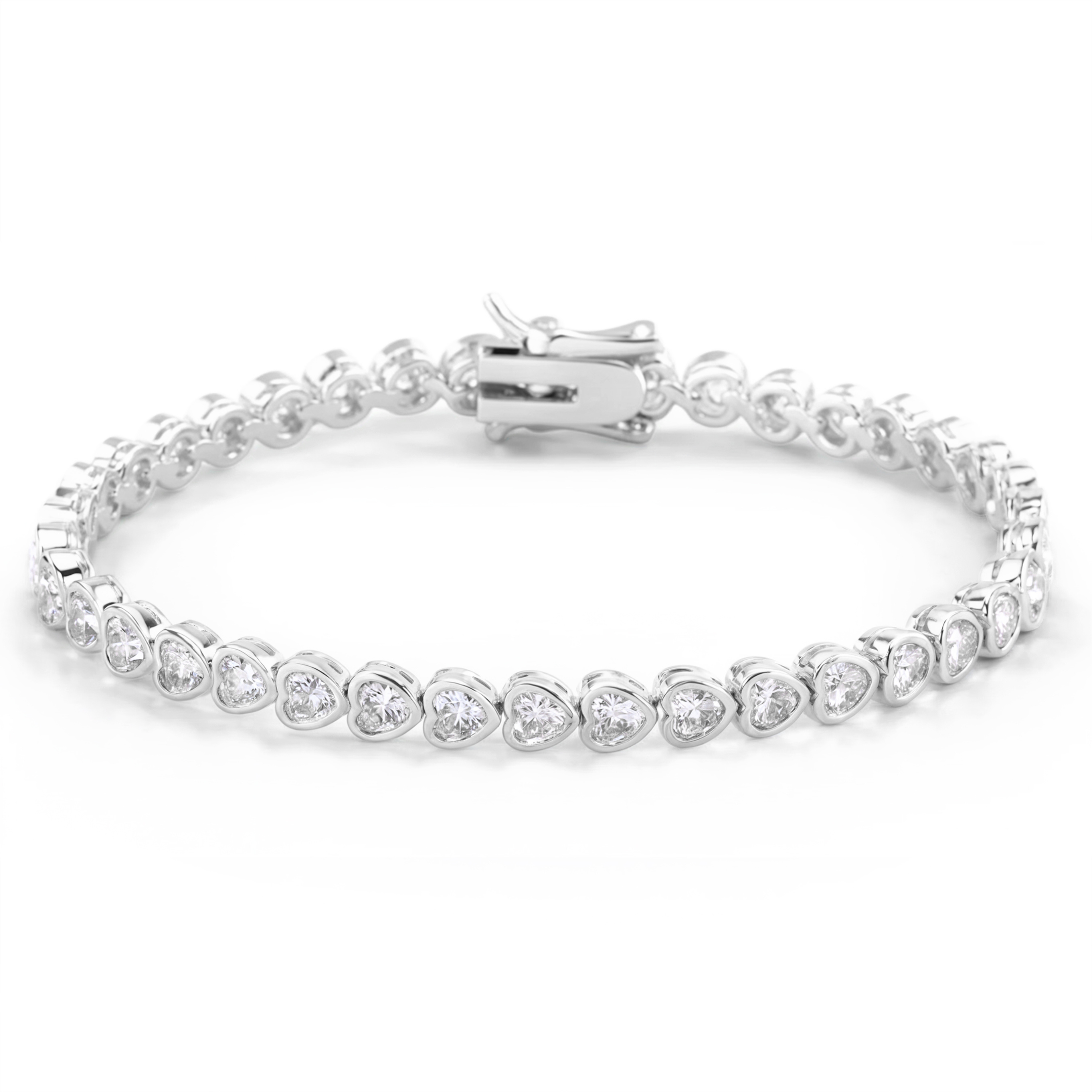 ゴールドテニスハートブレスレット