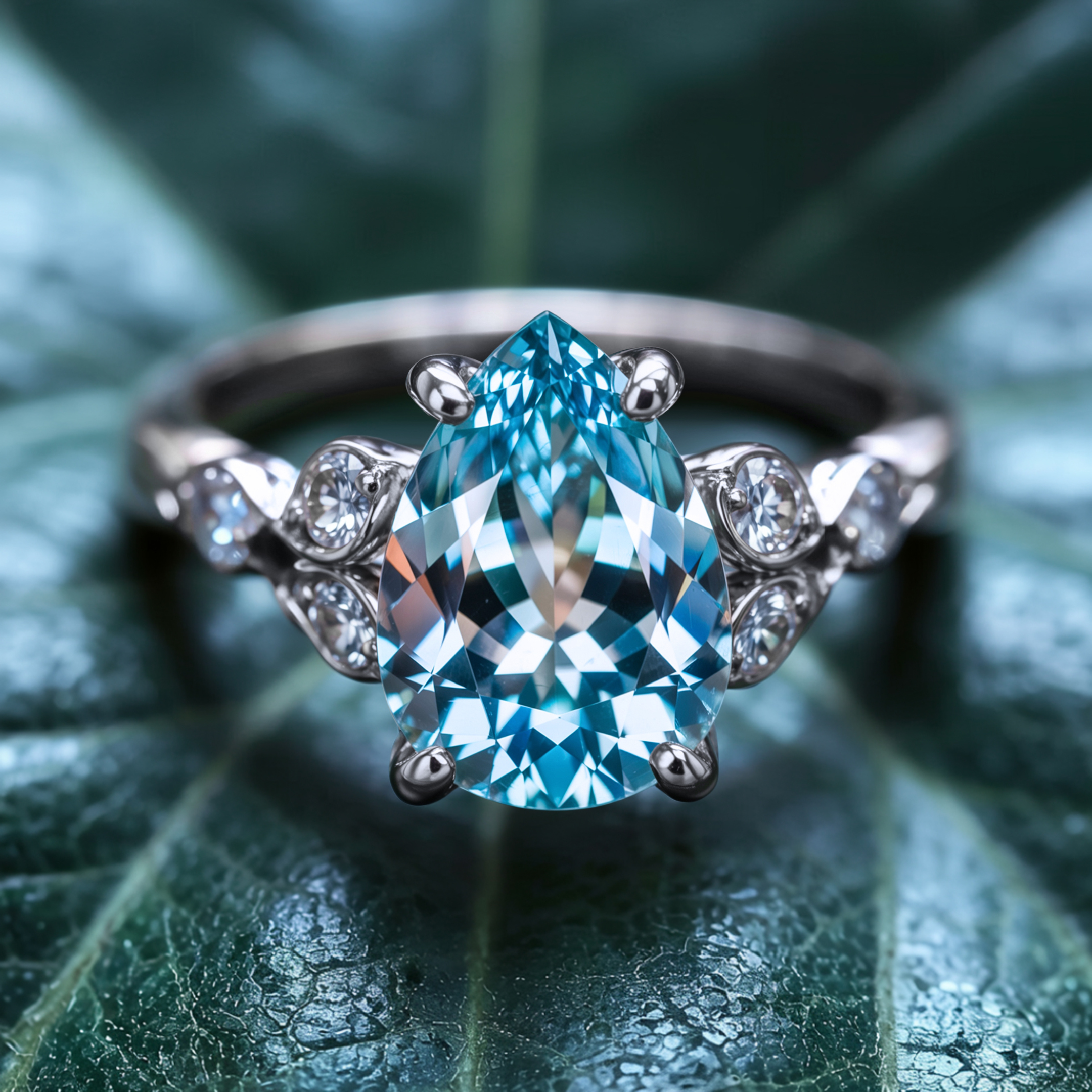 カタリナ ペアカット モアサナイトリング