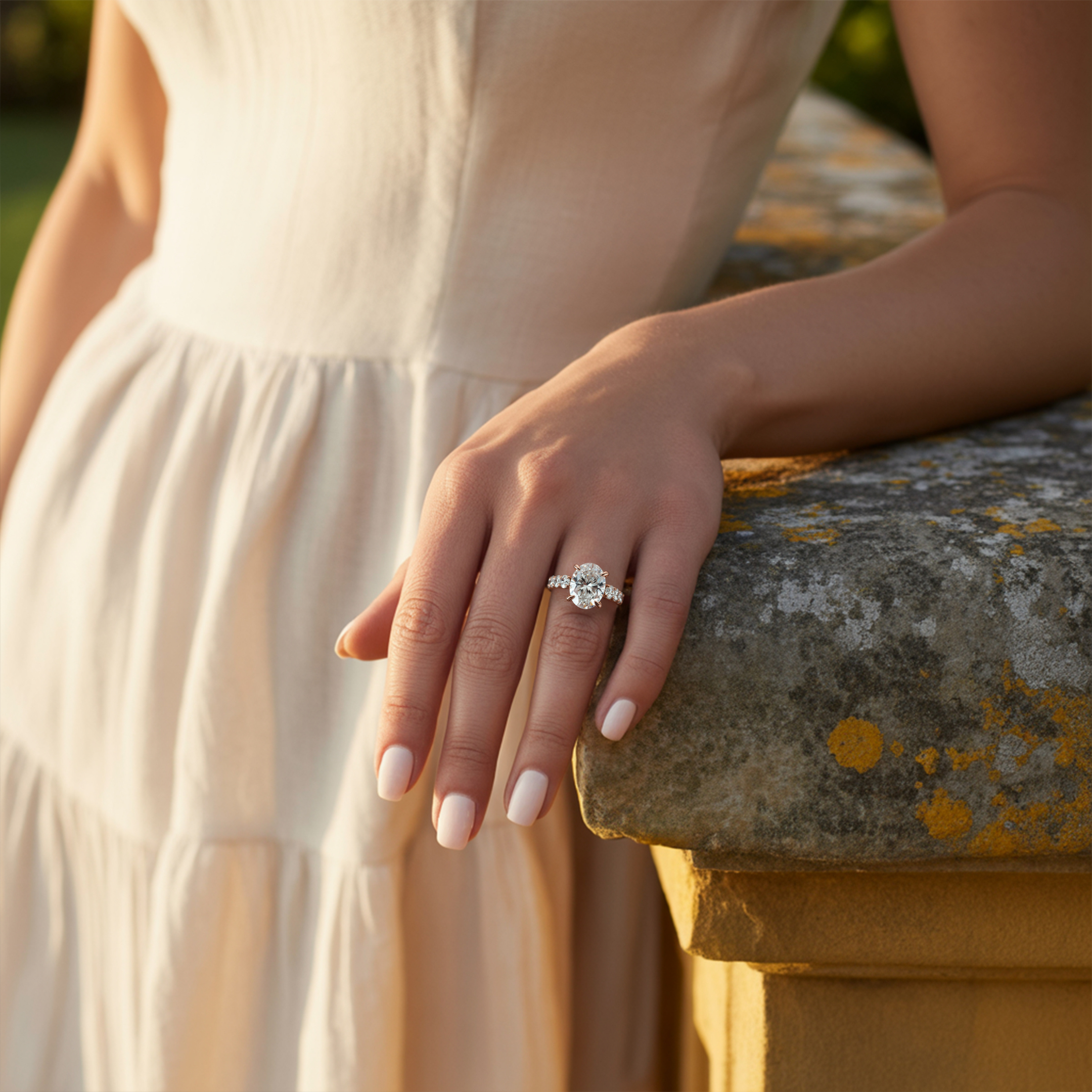 セレスティン 4CT モアッサナイトリング