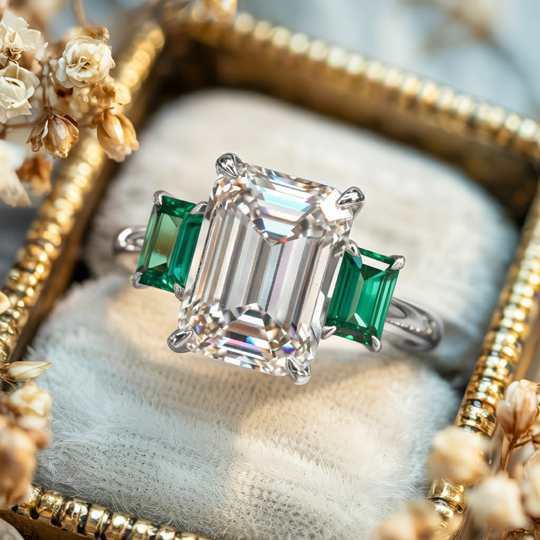 ベラ・ジュエル – スリーストーン モアッサナイトリング