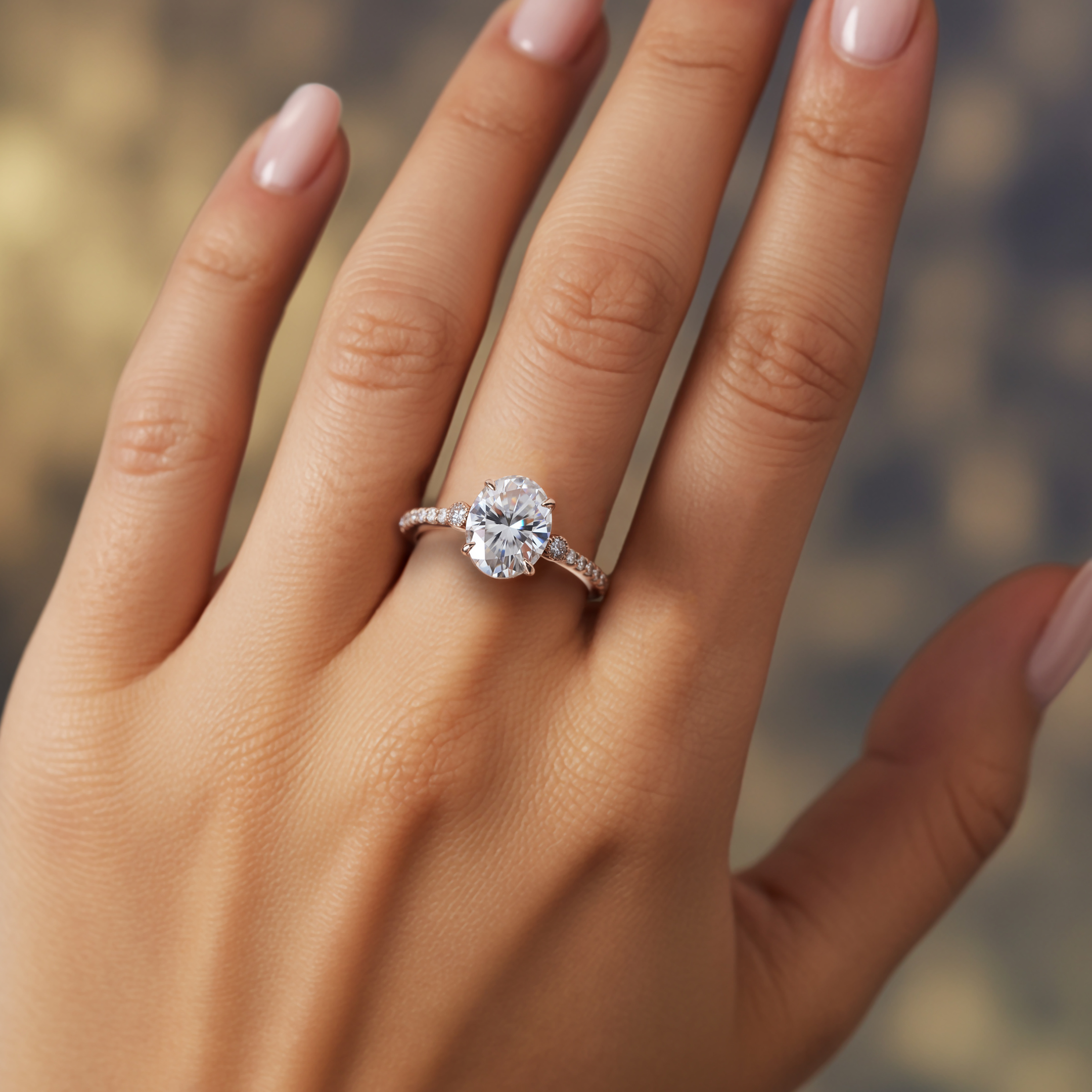 ルナ 3CT モアッサナイトリング