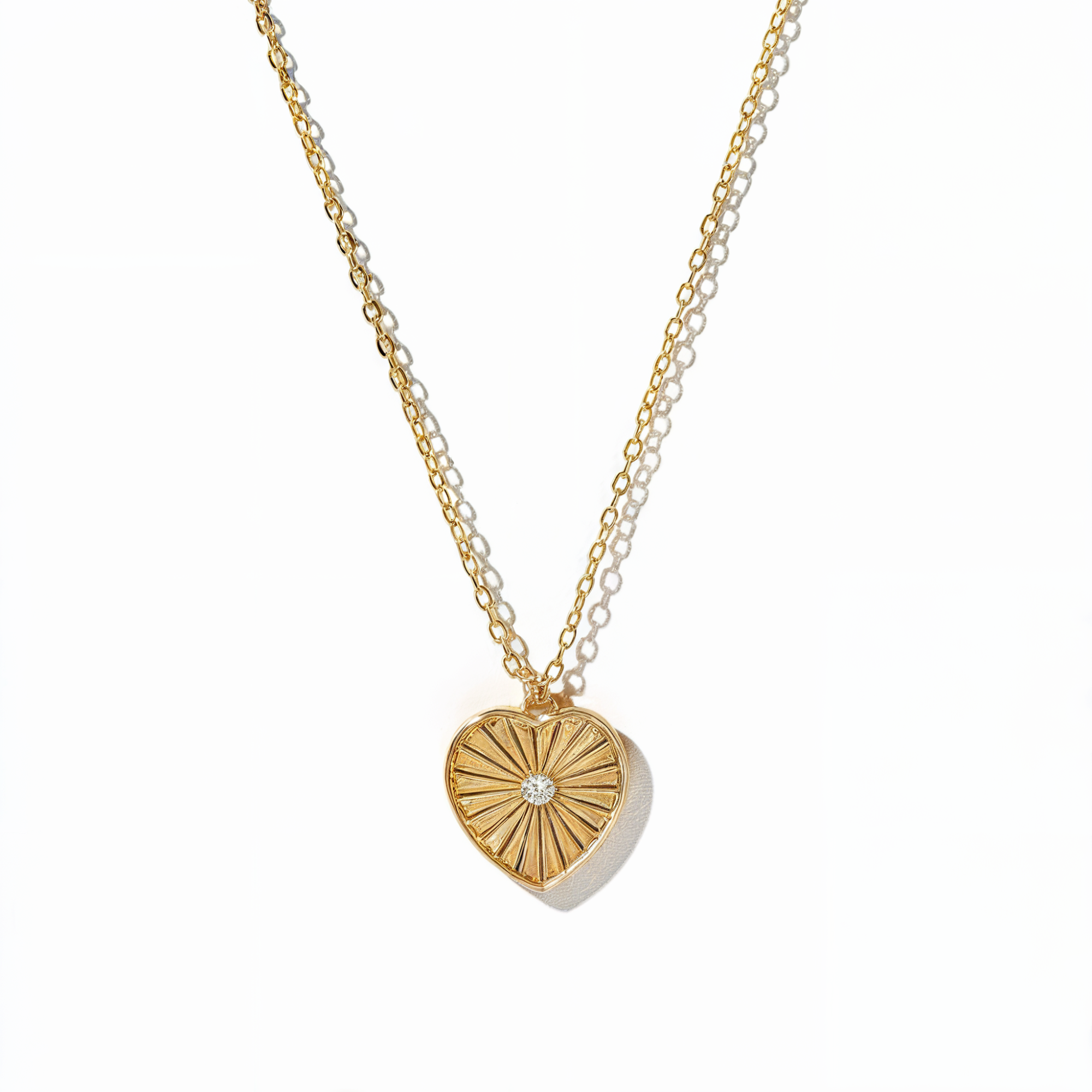 ダイヤモンド ヴィンテージ ハート ネックレス