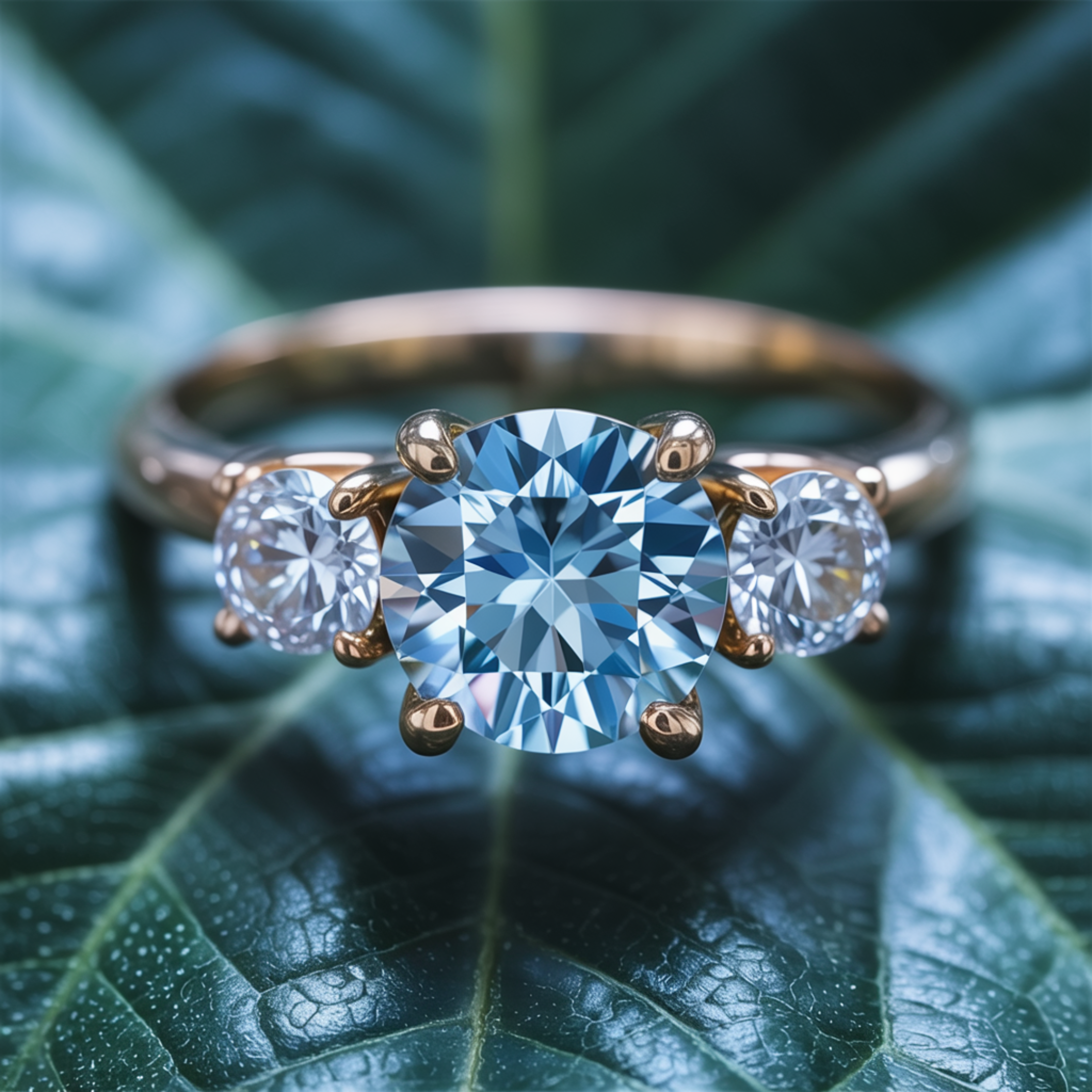 カタリーナ – スリーストーン モアッサナイトリング