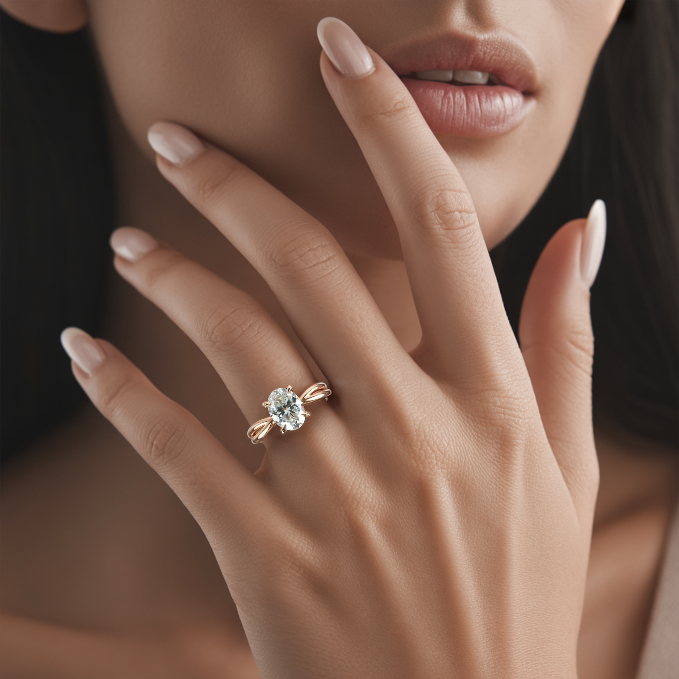 セレスティン - インフィニティ モアッサナイトリング