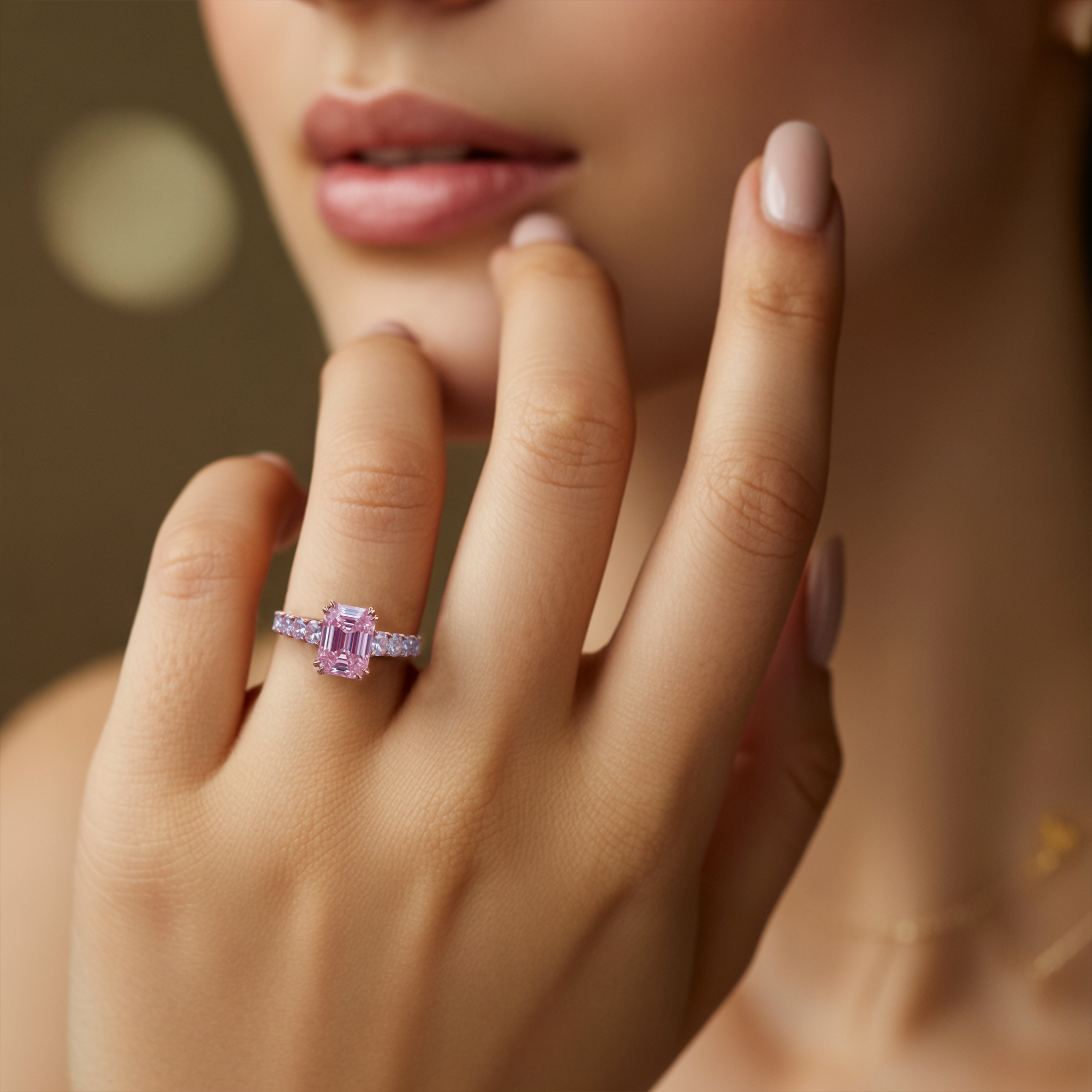 The Camilla 1CT Pink Moissanite Ring