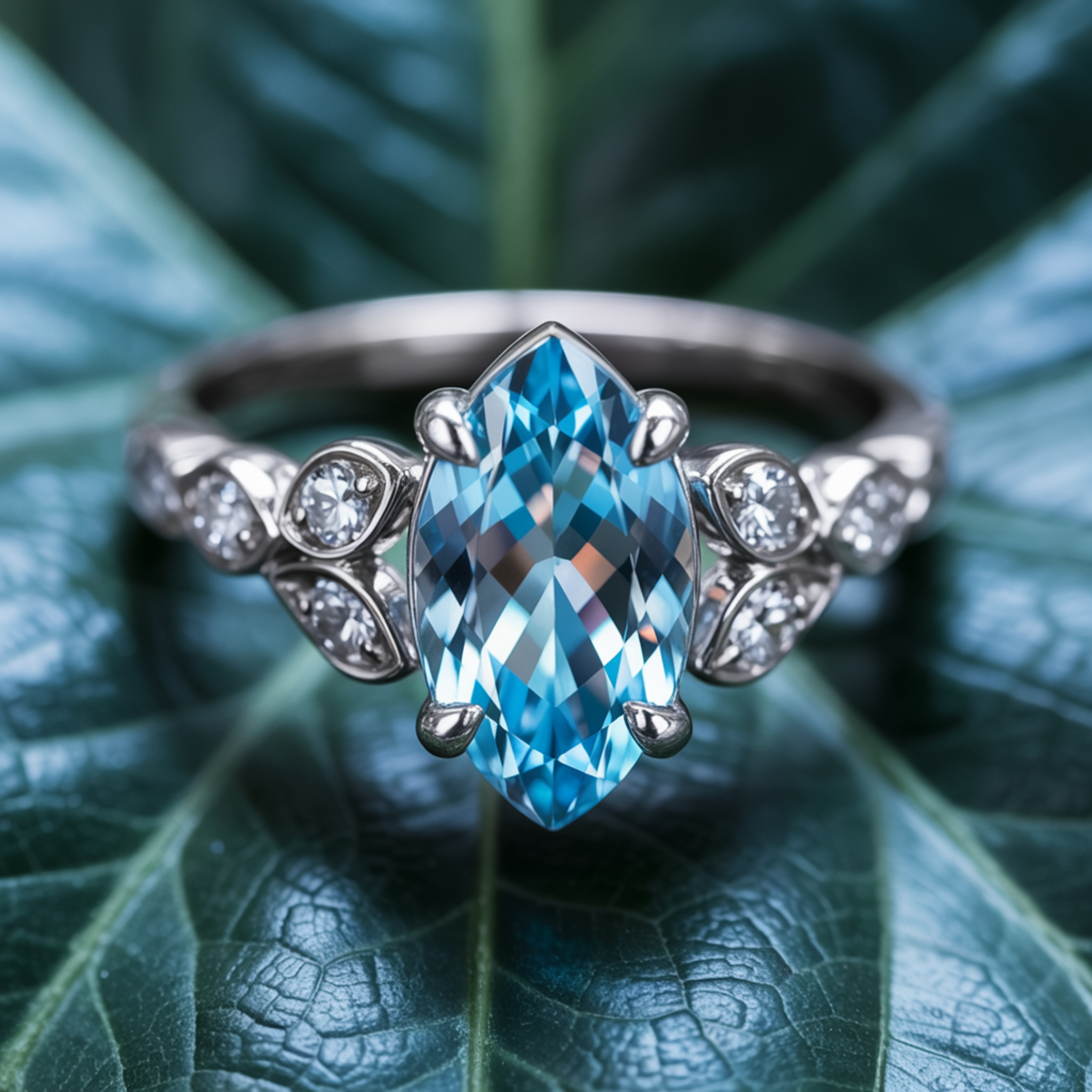 カタリーナ マーキスカット モアッサナイトリング