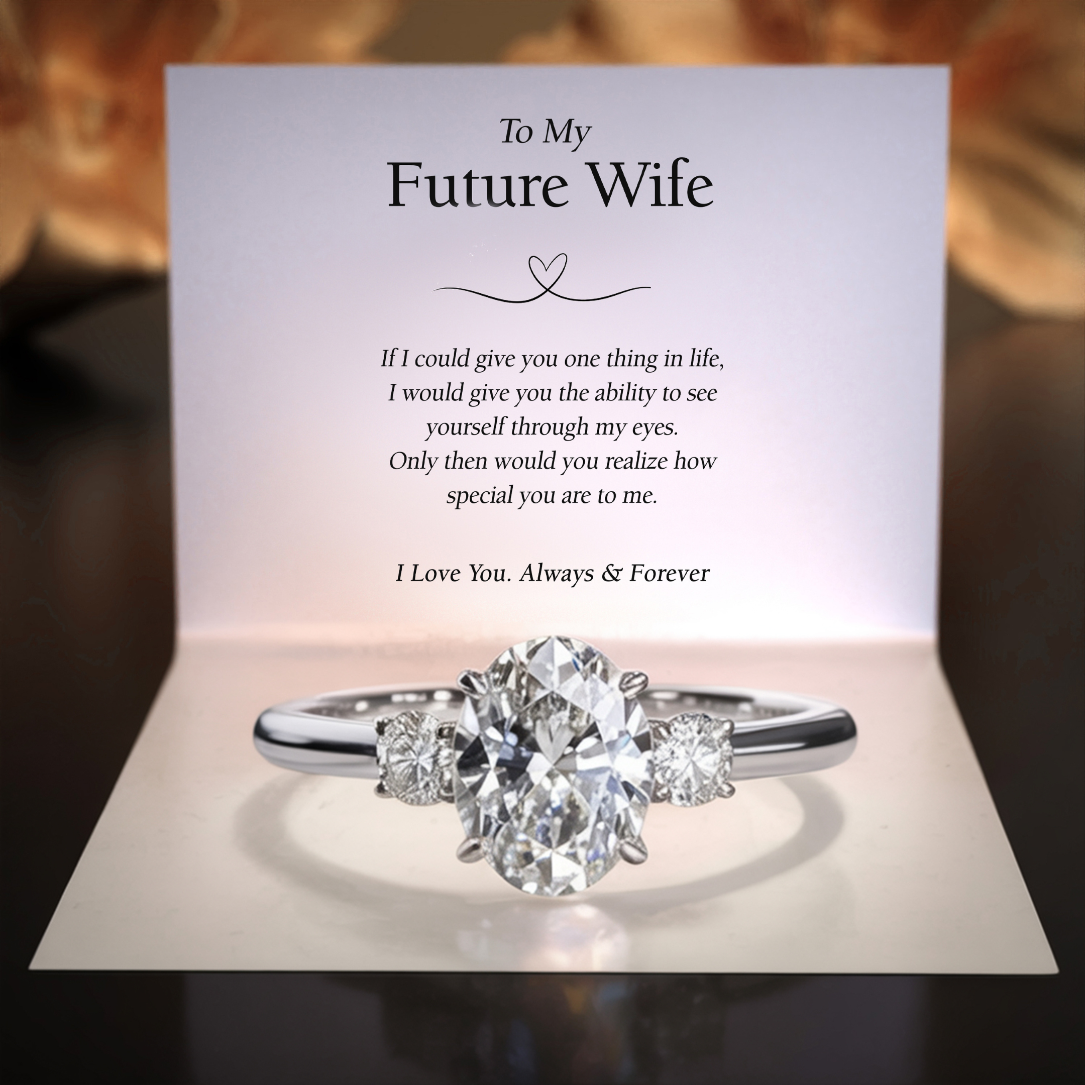 The Luna – Three-Stone Moissanite Ring