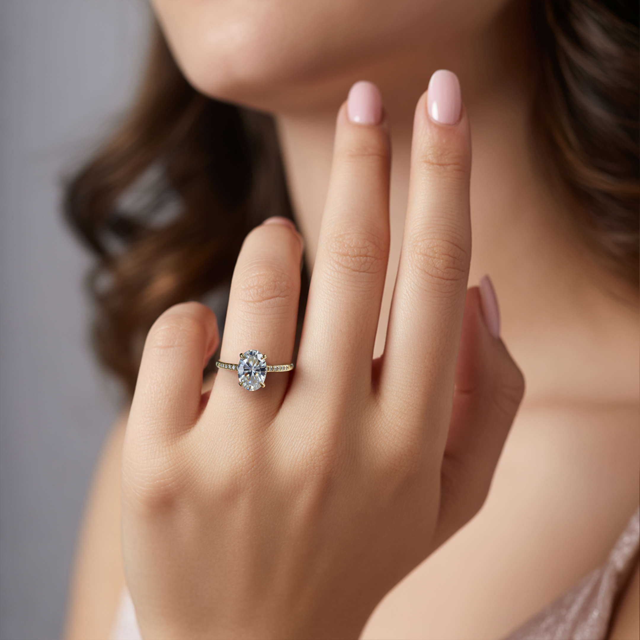 オパライン 1CT モアッサナイトリング