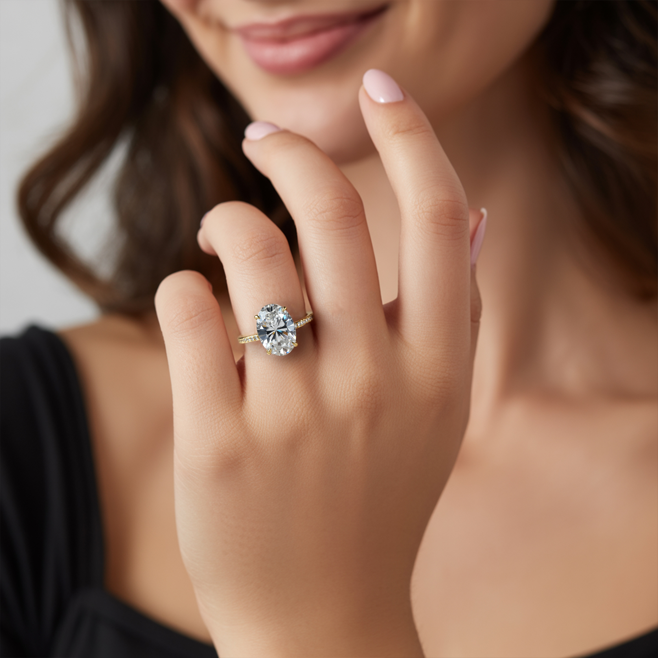 オパライン 4CT モアッサナイトリング