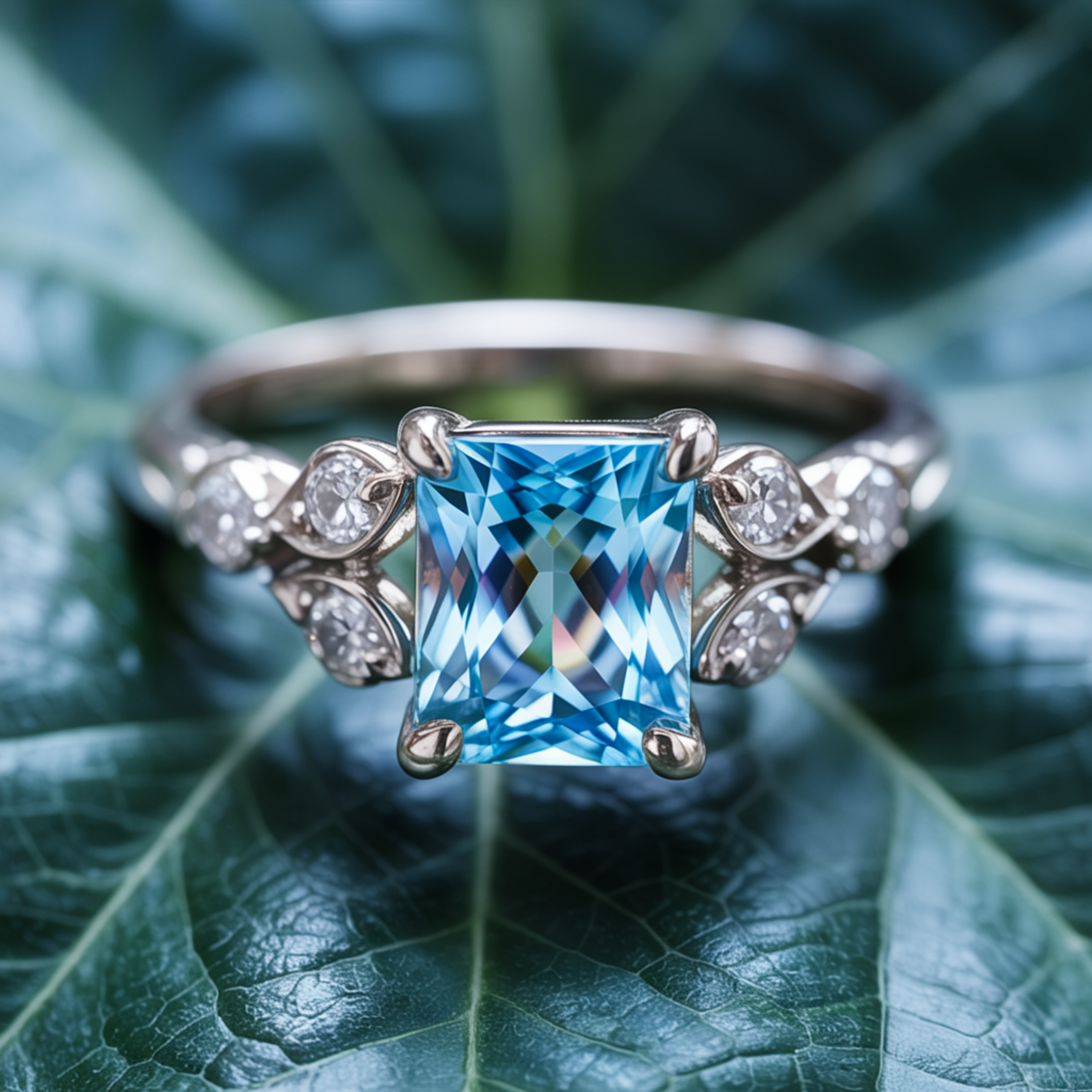 カタリナ ラディアントカット モアッサナイトリング