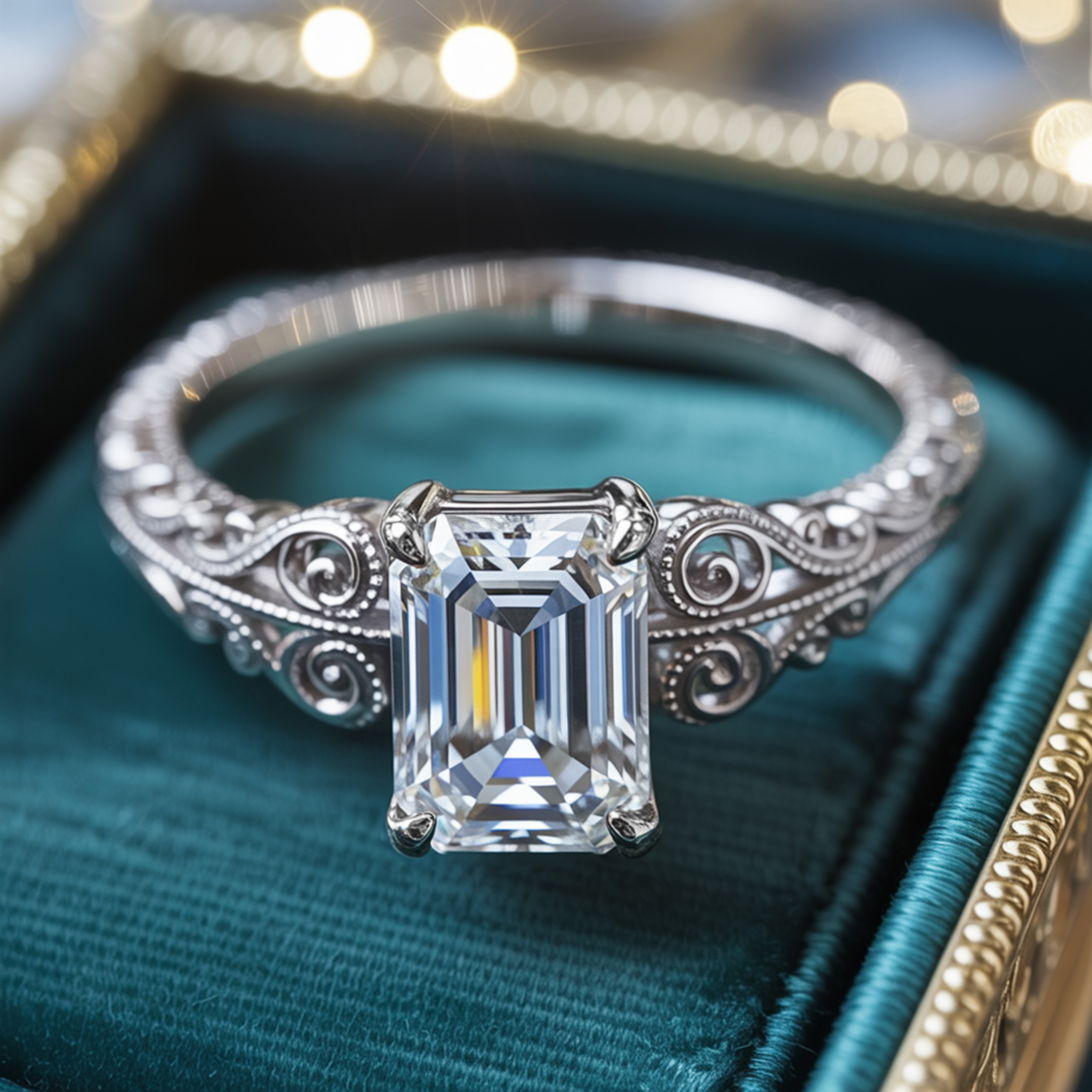 アデリナ・レイ – ヴィンテージ モアッサナイトリング