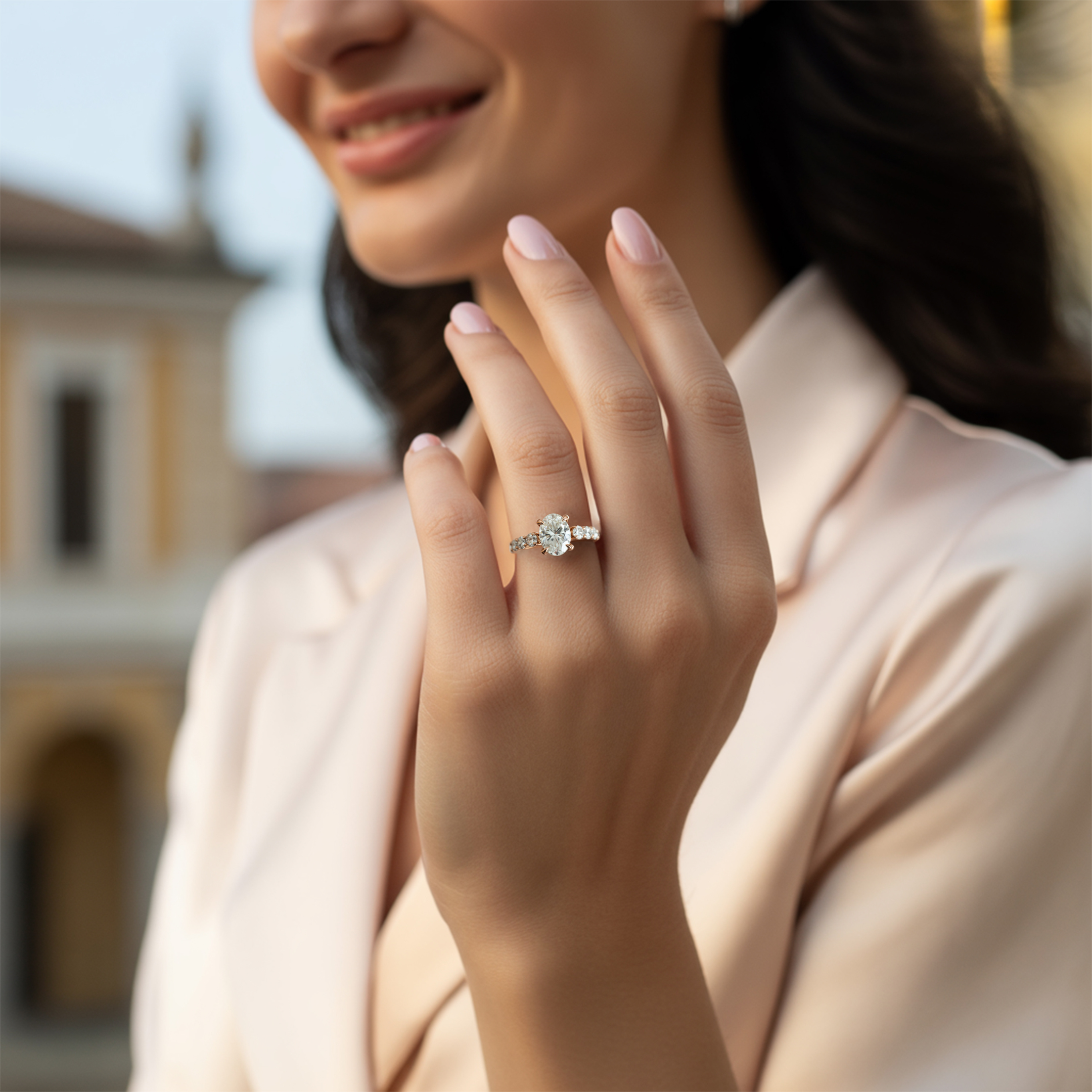 セレスティン 1CT モアッサナイトリング