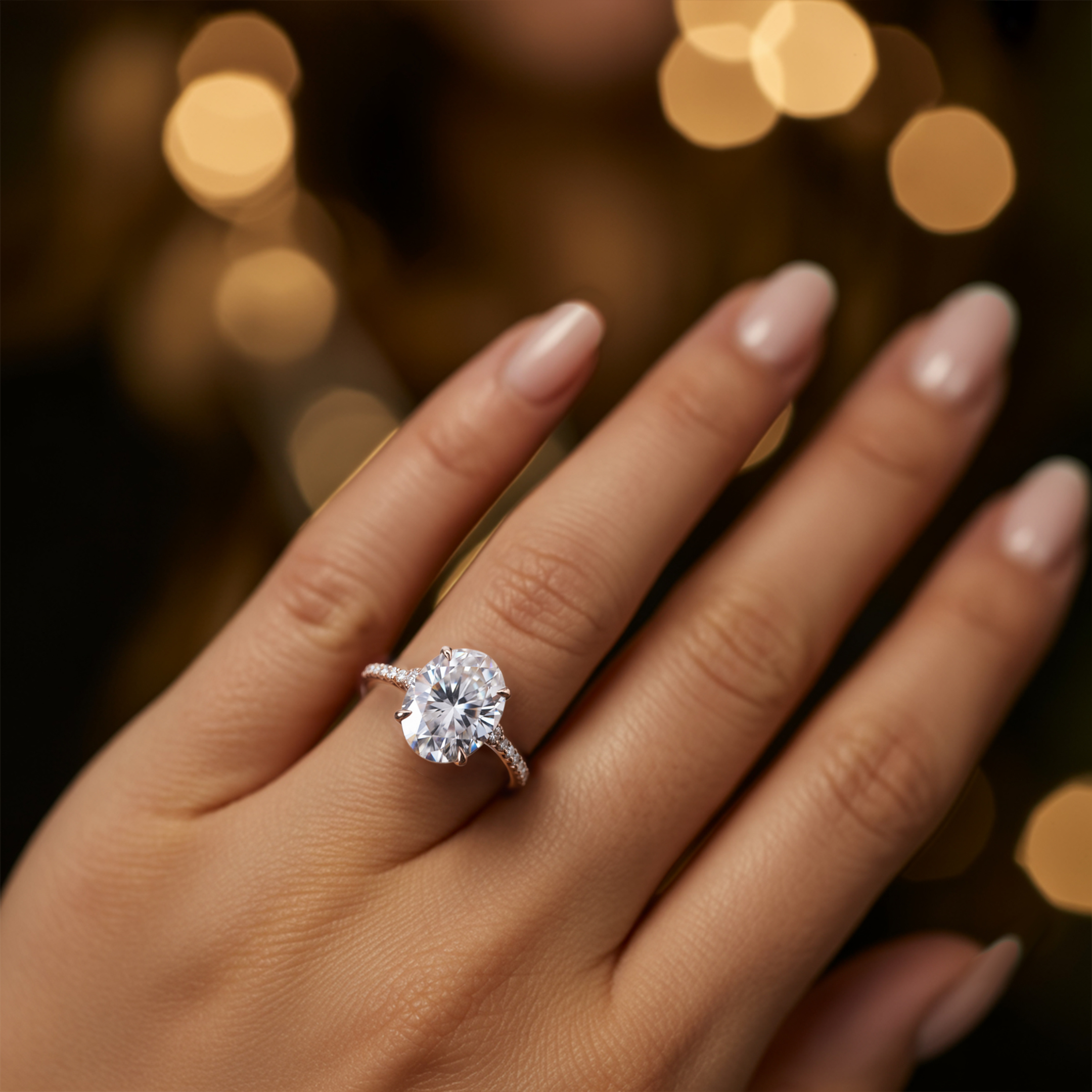 ルナ 5CT モアサナイトリング