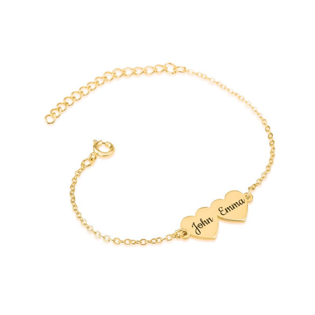 カスタム刻印 ハートブレスレット